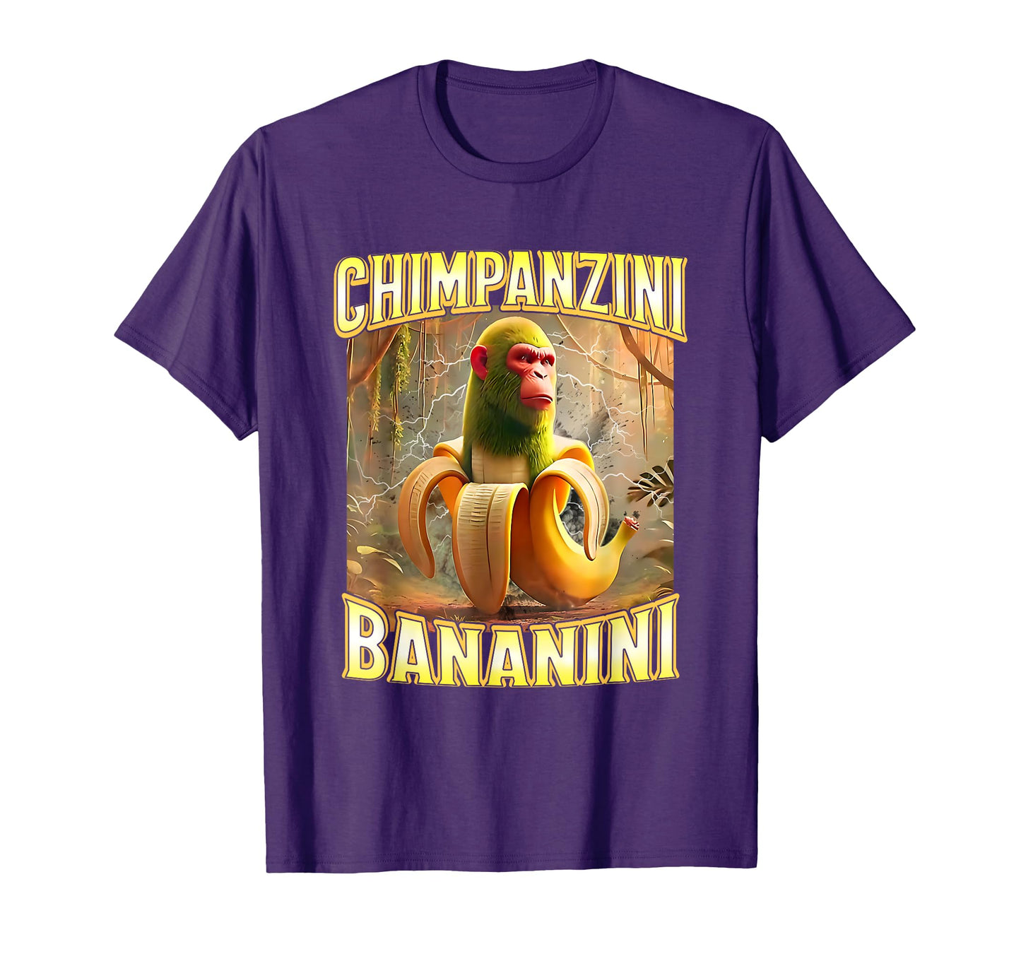 Chimpanzini Bananini Banana Monkey Meme - Italian Brainrot T-Shirt