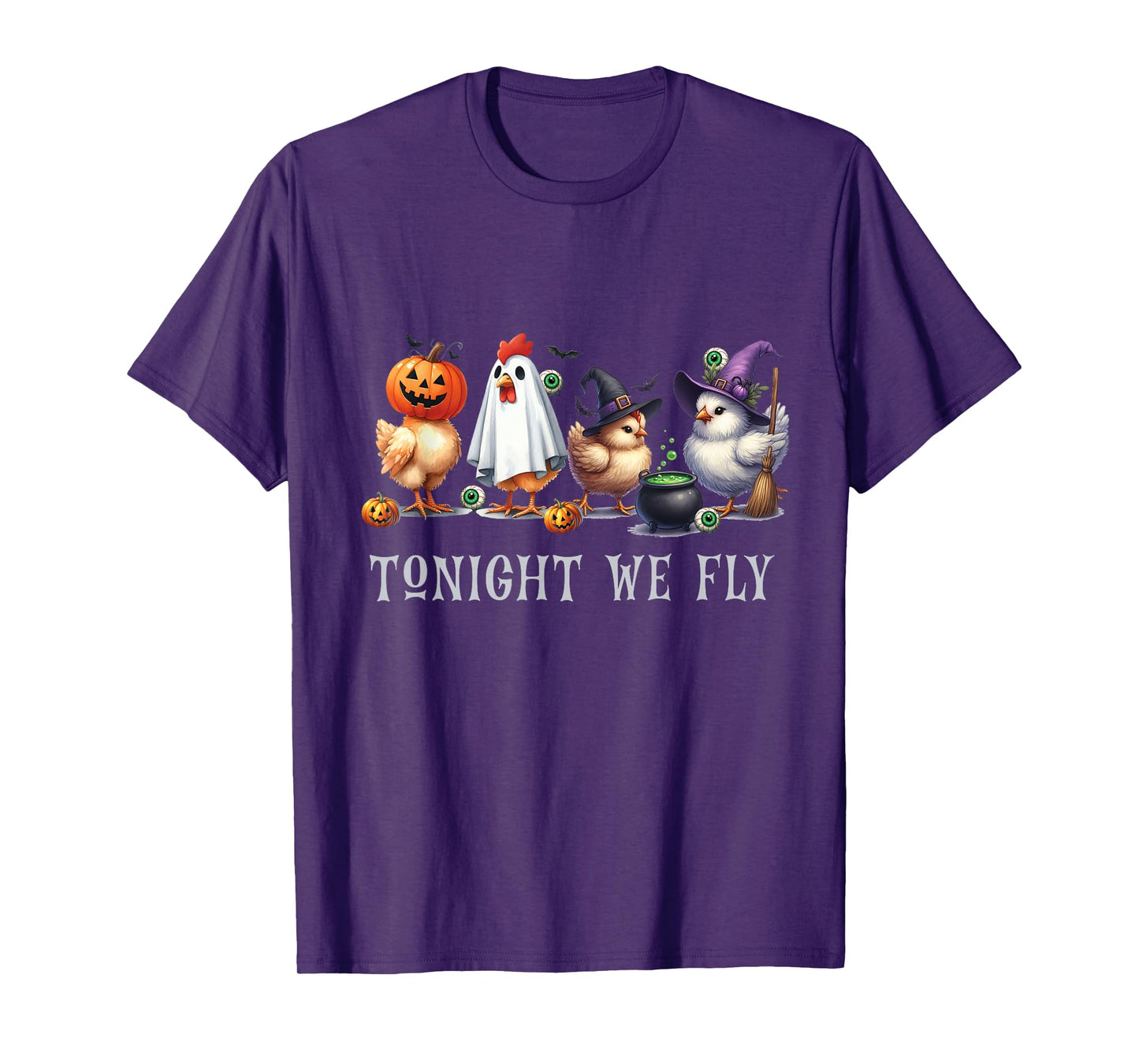 Tonight We Fly Funny Chicken Halloween Costume Spooky Season T-Shirt