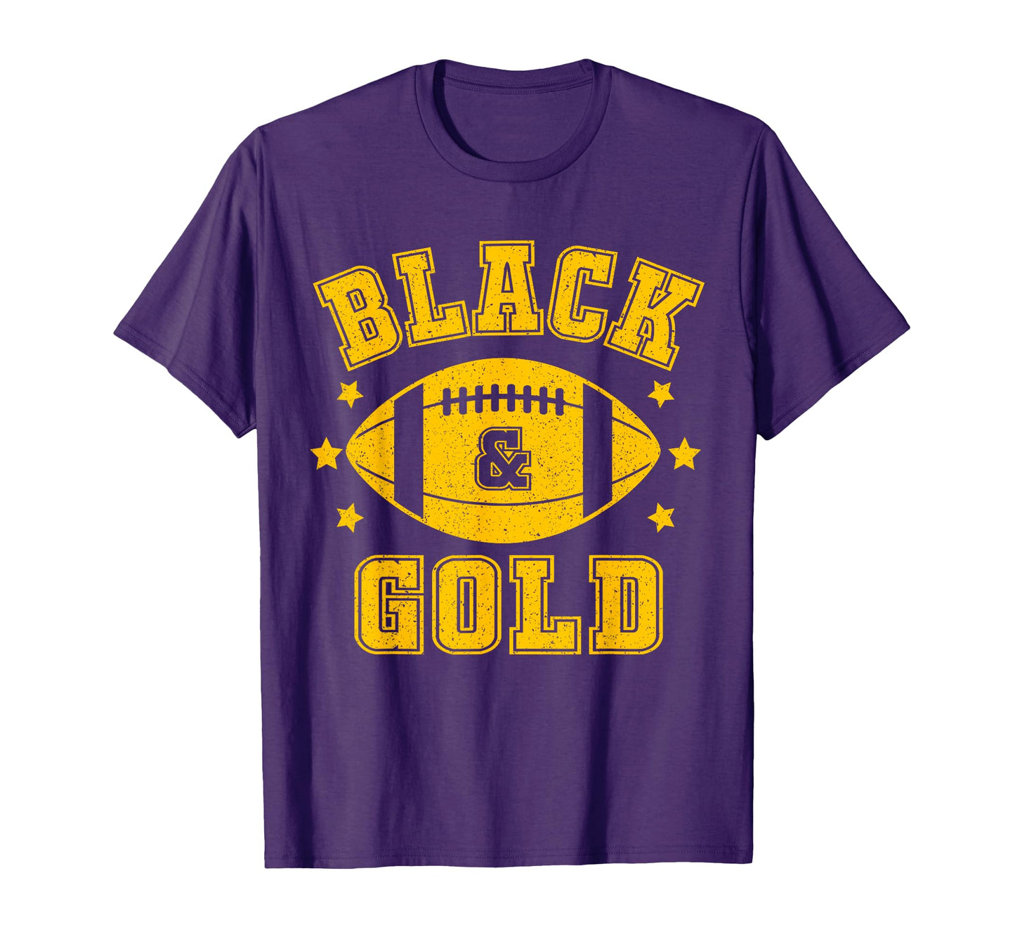 On Gameday Football We Wear Black And Gold School Spirit T-Shirt