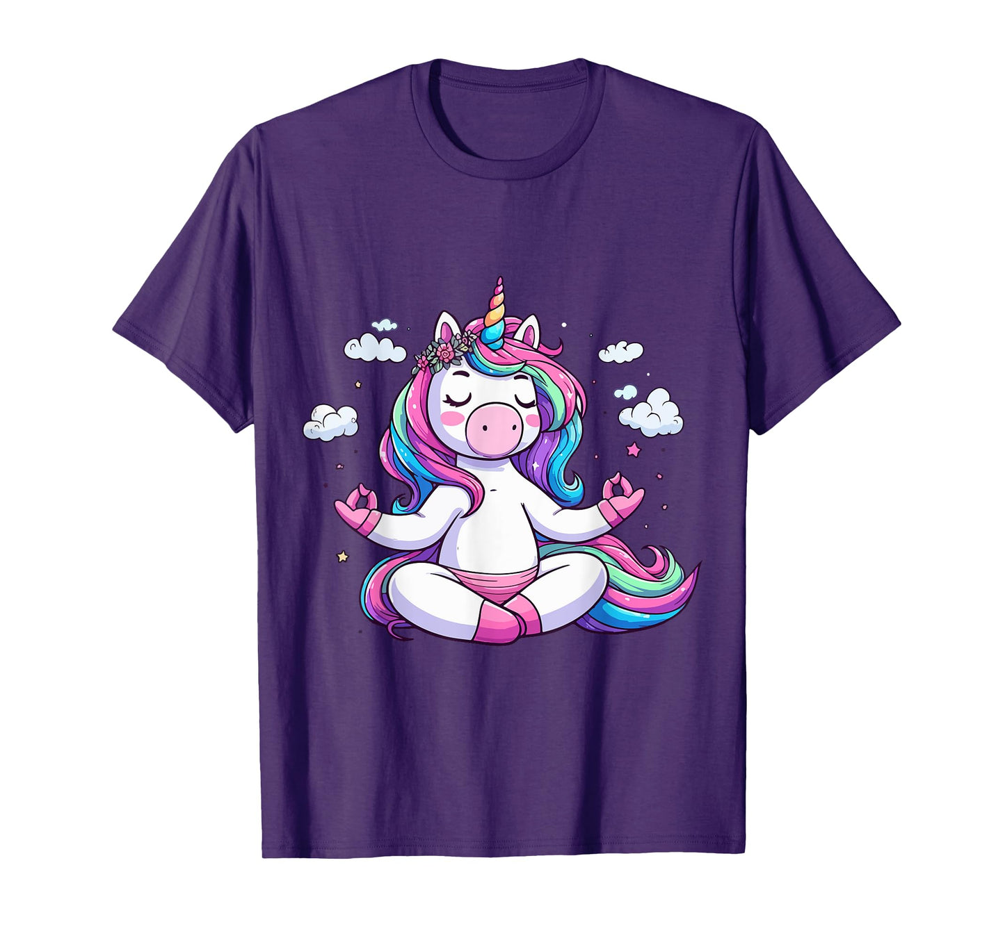 Meditation Unicorn Yoga Pose Relaxing Animal T-Shirt
