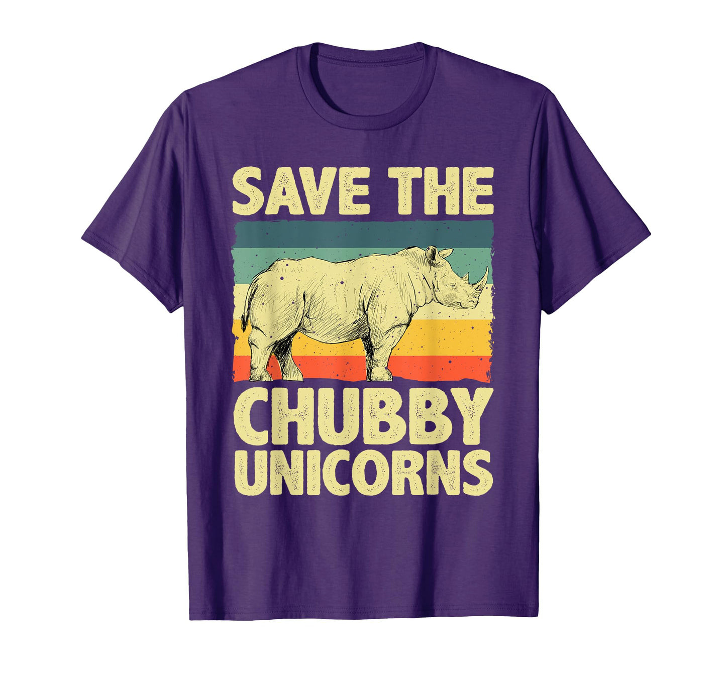 Cool Rhino For Men Women Save The Chubby Unicorn Rhinoceros T-Shirt