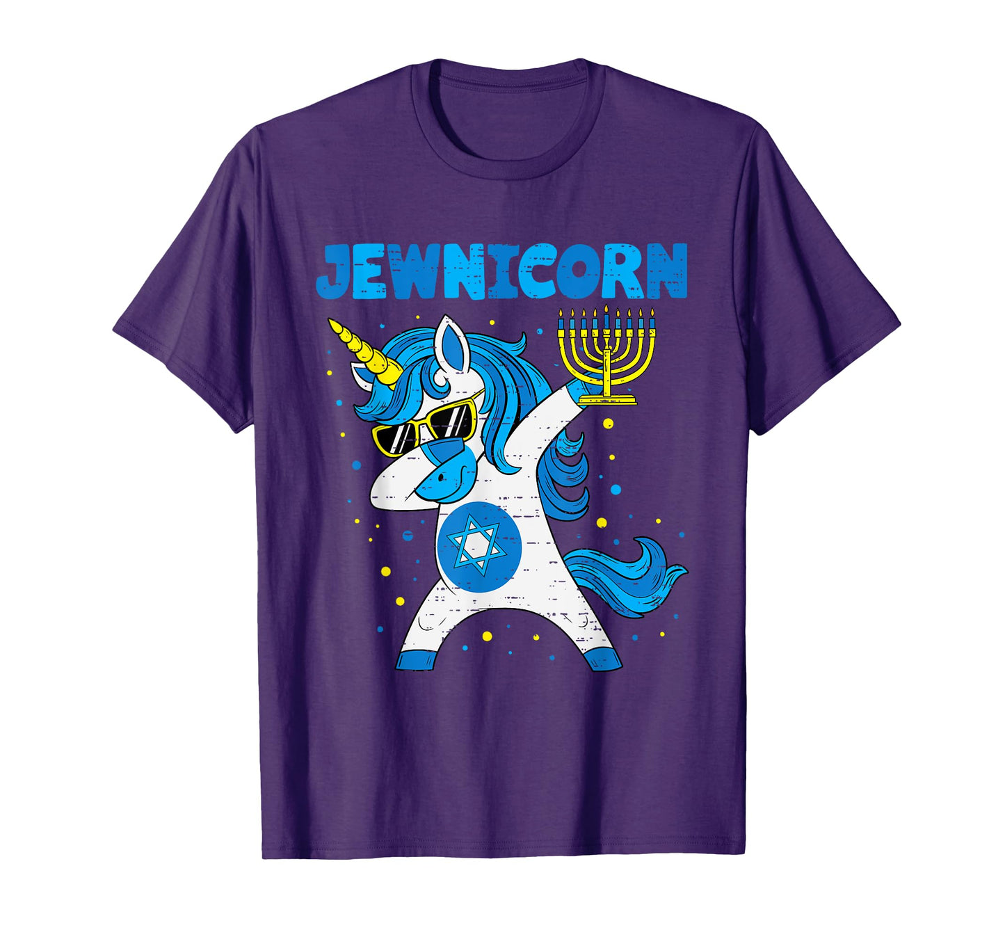 Jewnicorn Funny Jewish Unicorn Chanukah Hanukkah Girls Kids T-Shirt