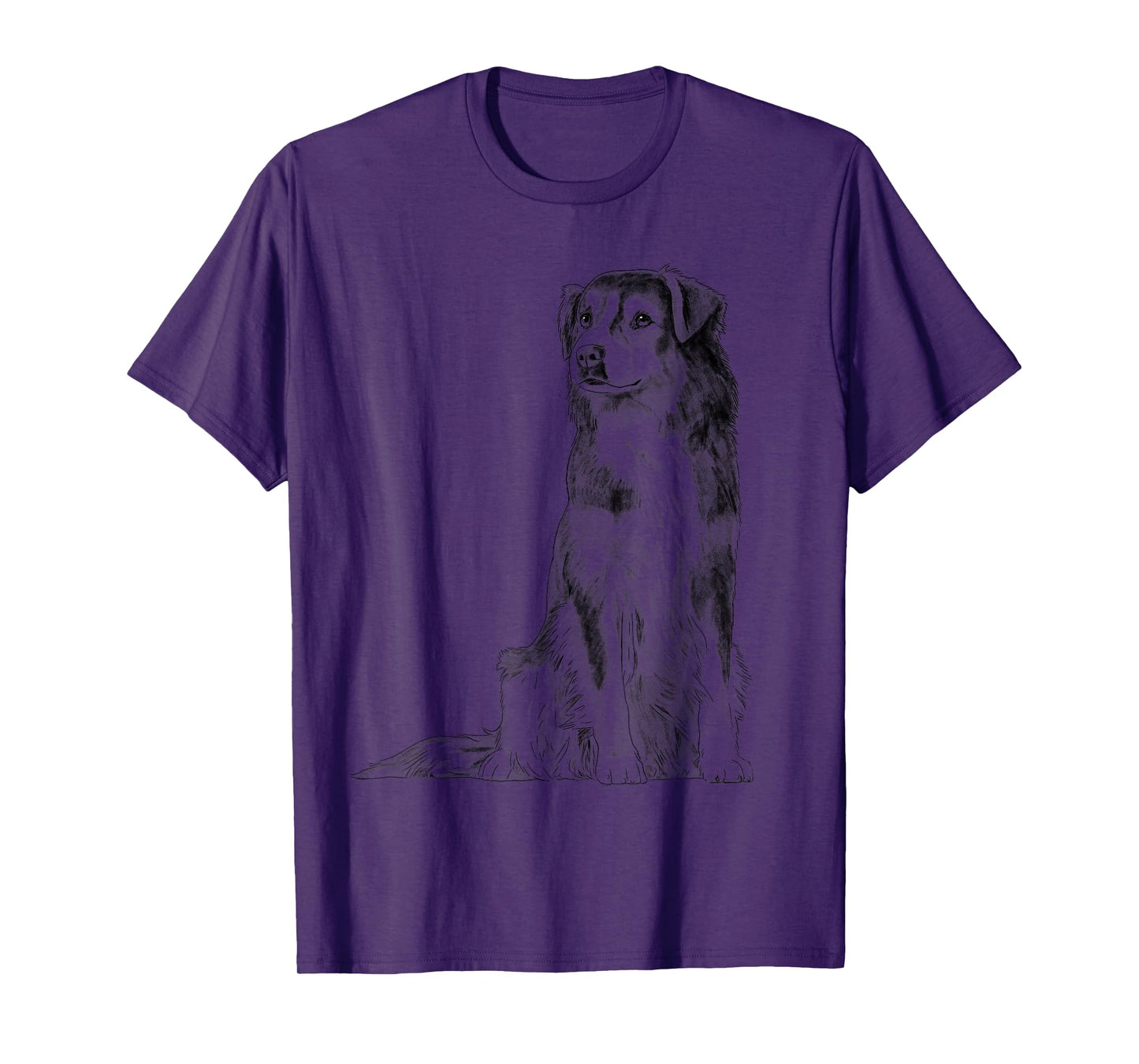 Sitting Dog English Shepherd T-Shirt for Men Women Kids