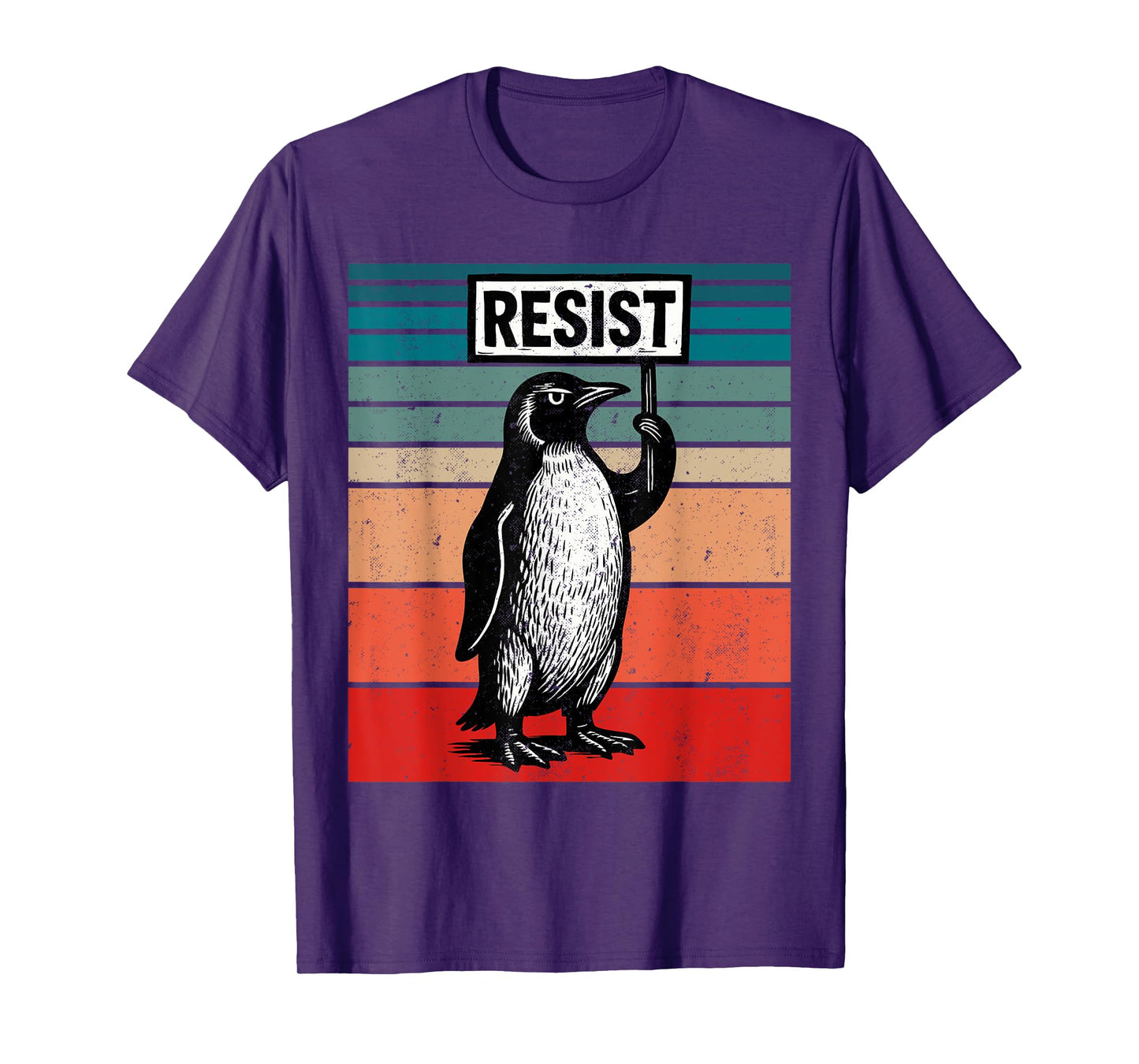 RESIST Penguins Against Trump Tariffs Funny T-Shirt