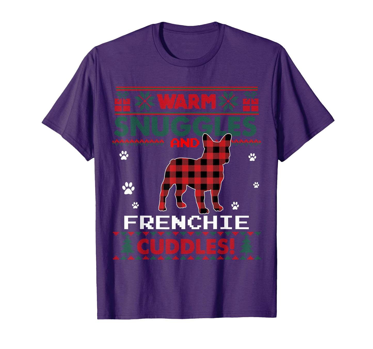 French Bulldog Christmas Pajama Shirt Ugly Christmas Sweater Men Women Kids T-Shirt