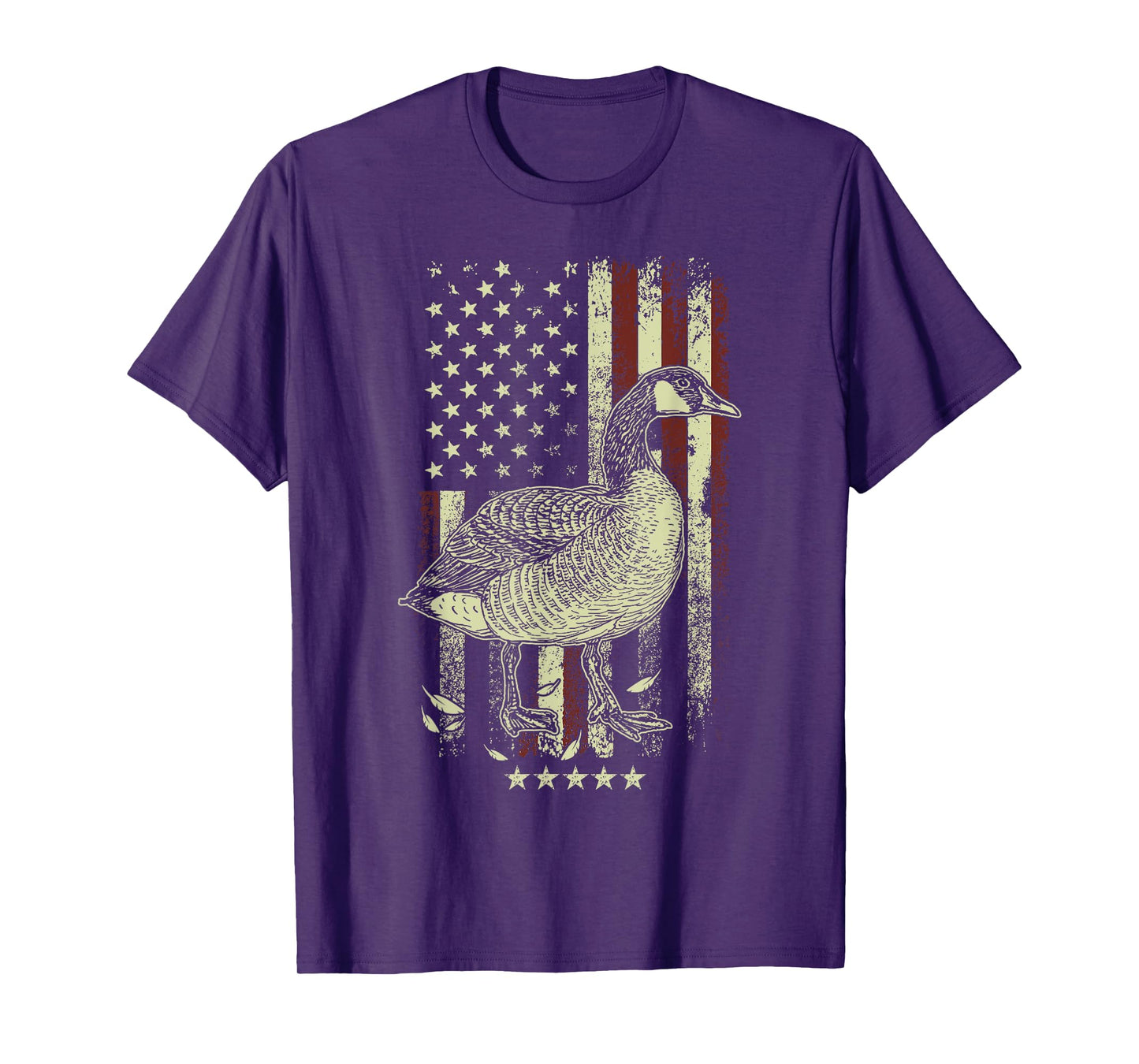 USA American Flag Hunters - Hunting Goose Bird Women Men T-Shirt