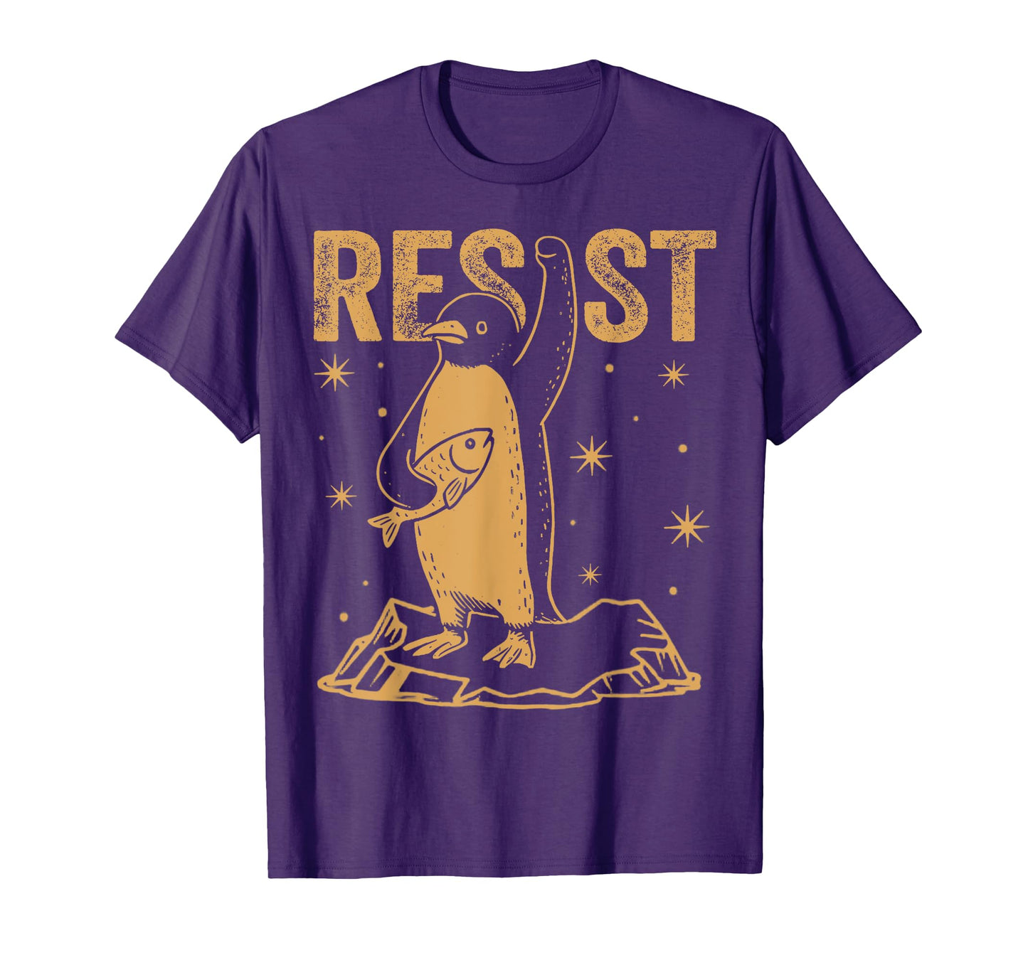Resist Penguin Activism Graphic Design Funny T-Shirt