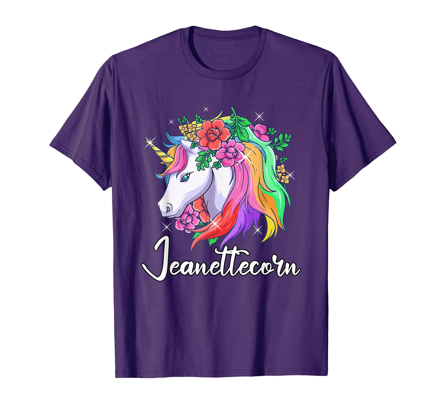 Cute Jeanettecorn Personalized Name Unicorn Jeanette T-Shirt