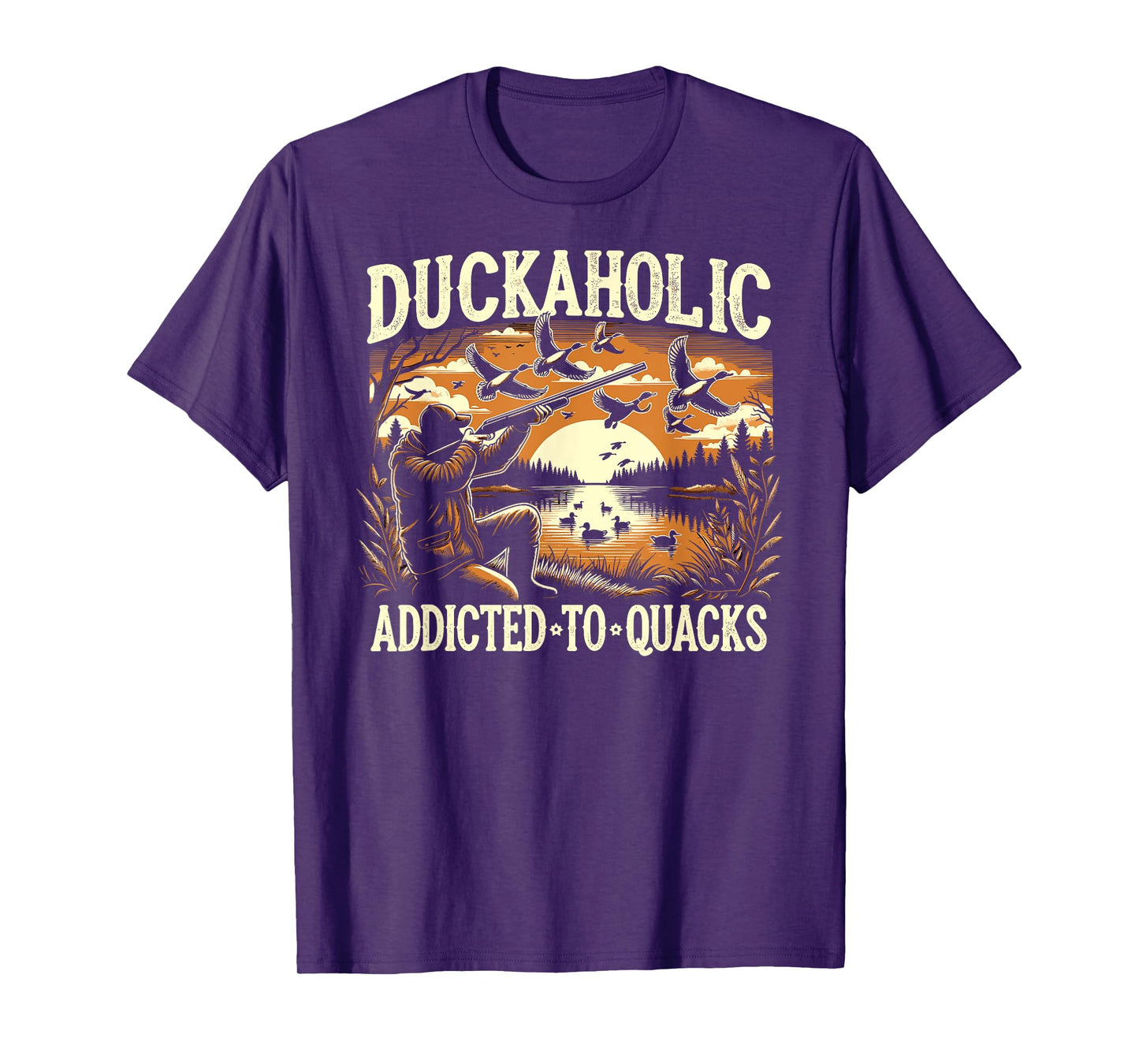Duck Hunter, Duckaholic, Waterfowl Duck Hunting T-Shirt