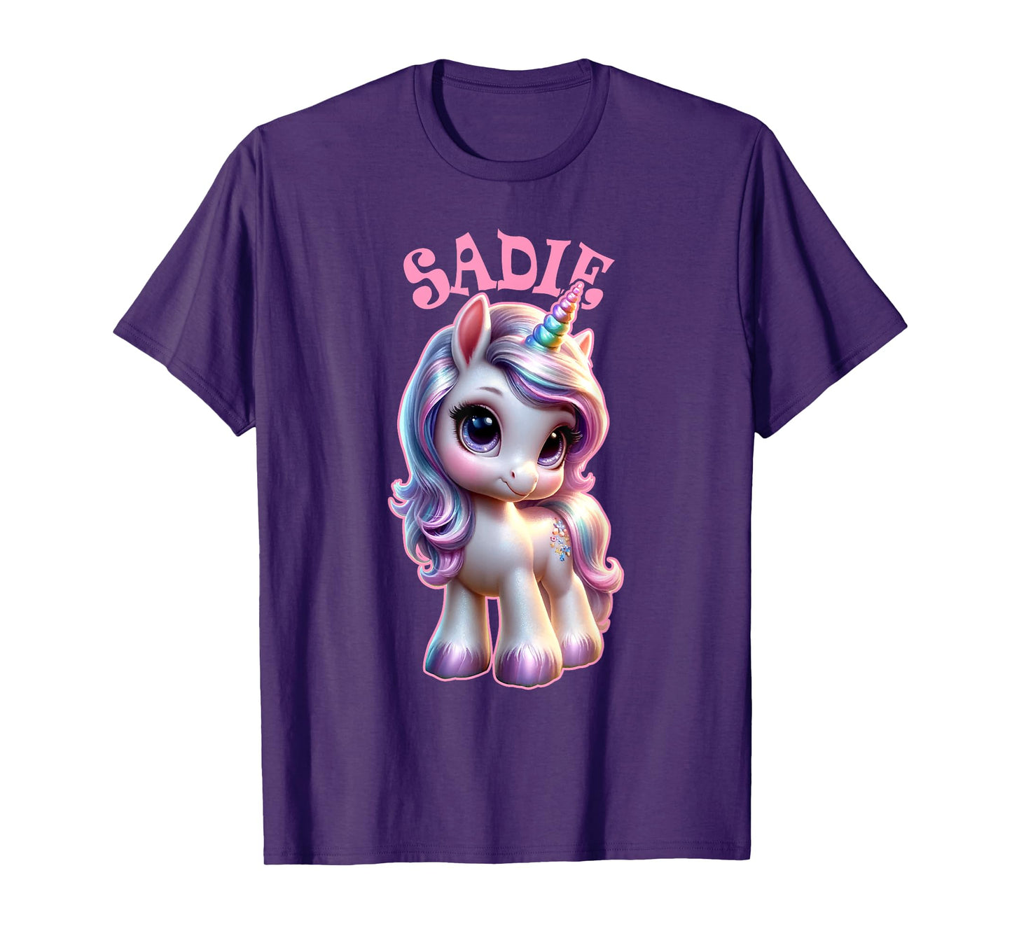 Sadie Cute Unicorn Design for Girls Name Sadie T-Shirt