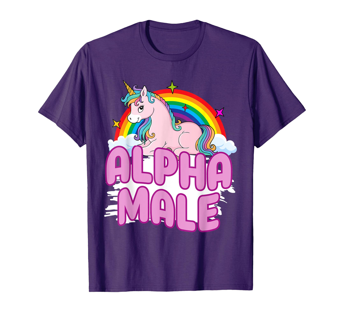 Alpha Male Unicorn Rainbow Sarcastic Humor Funny Ironic T-Shirt