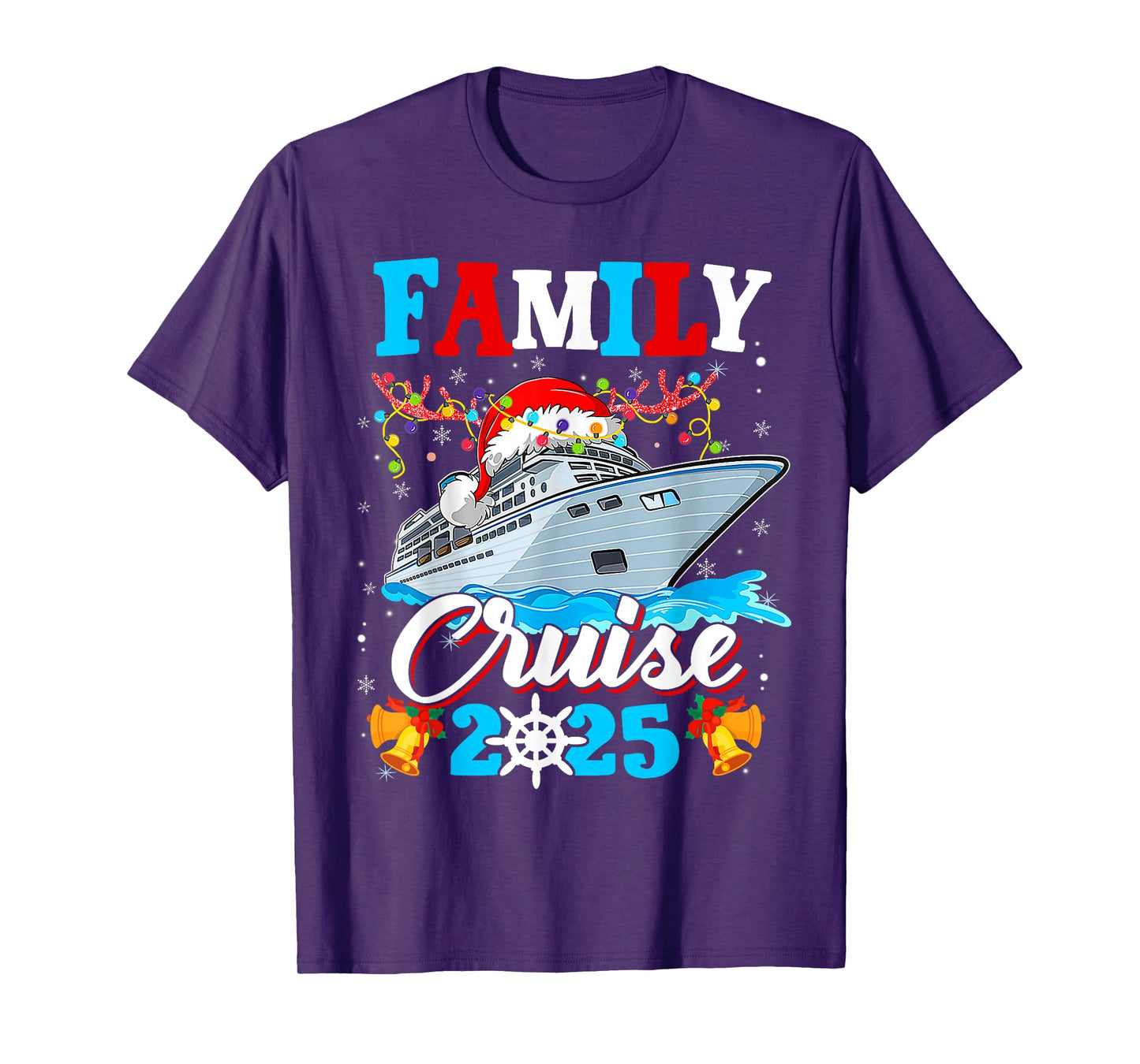 Family Cruise 2025 Matching Family Christmas Cruise Holiday T-Shirt