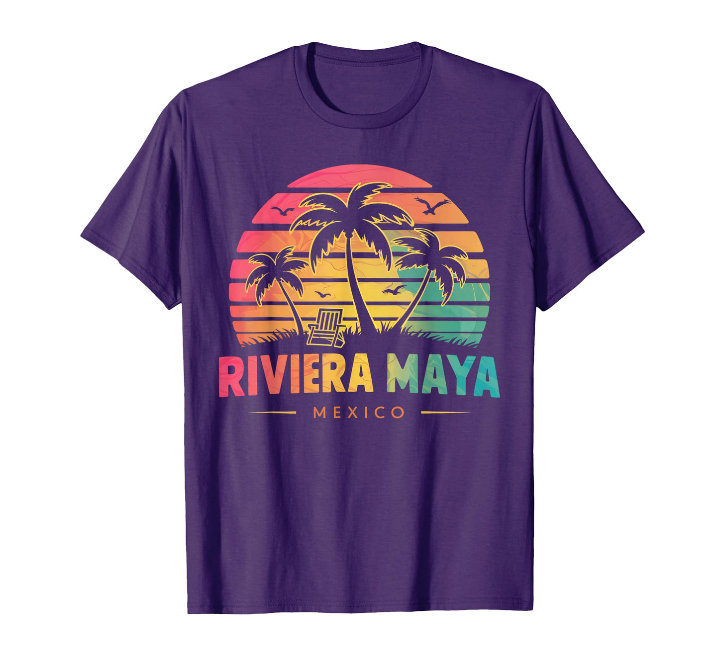 Riviera Maya Mexico Tropical Sunset beach Souvenir Vacation Men Women Kids T-Shirt