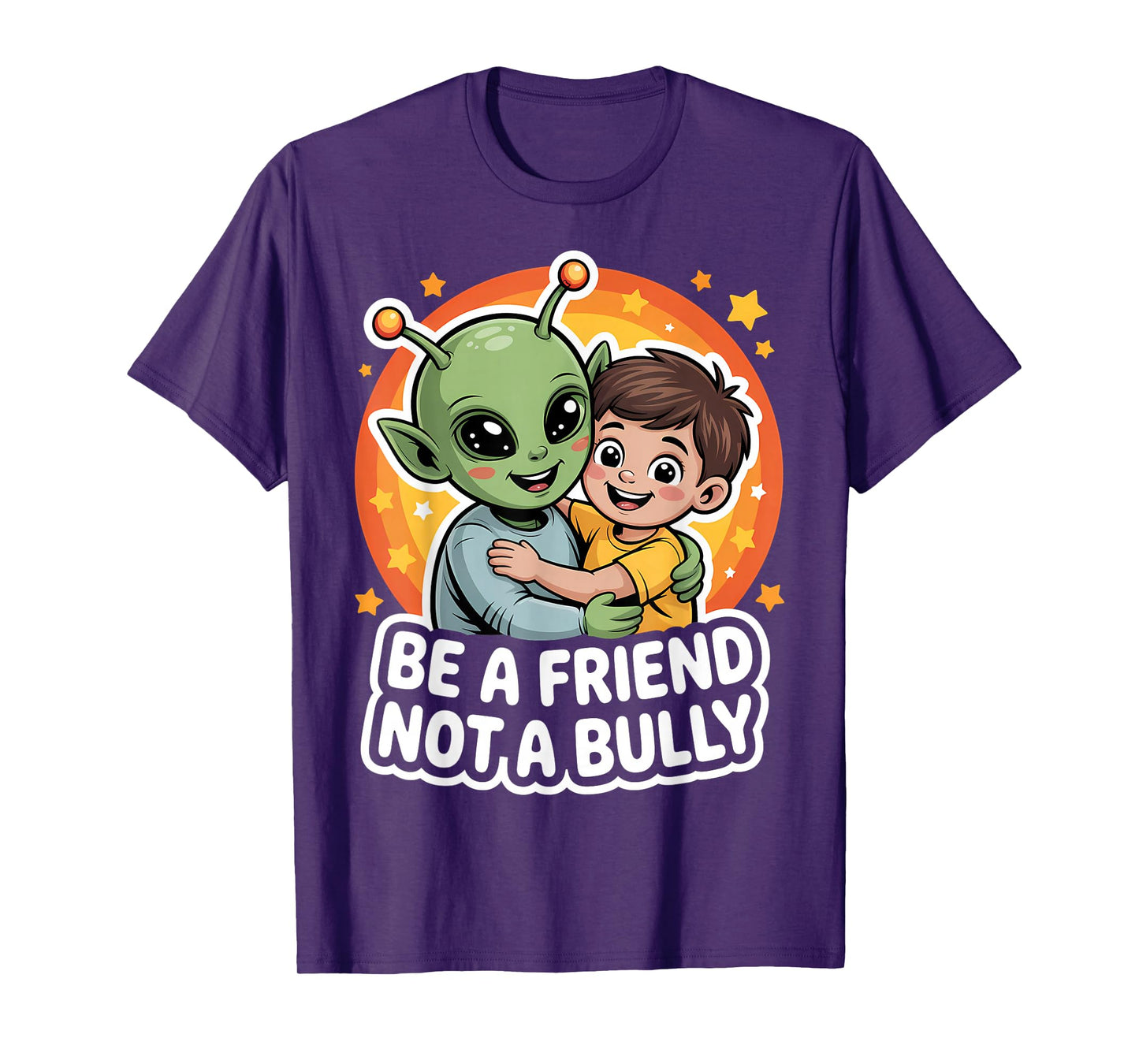 Anti-Bullying Awareness Kid Alien Be A Friend Not A Bully T-Shirt