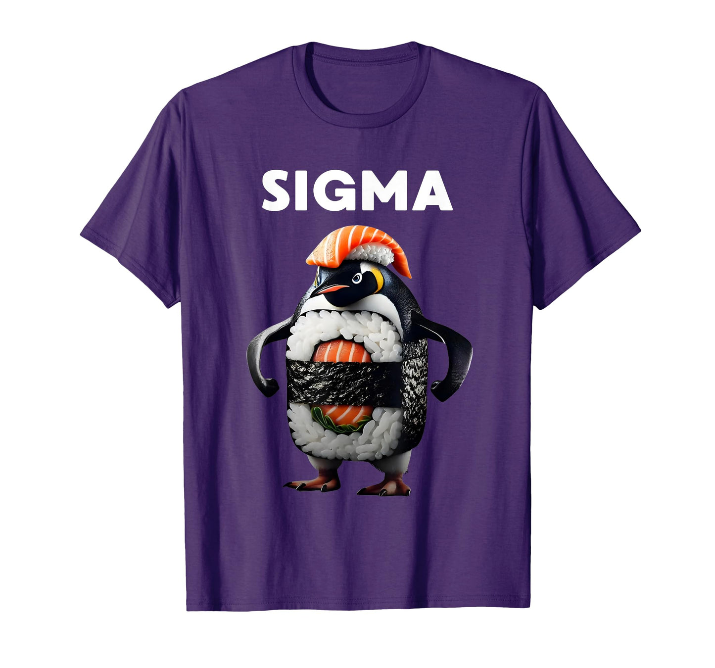 Sigma Italian Brainrot Meme Penguin Sushi Salmon Youth Kid T-Shirt