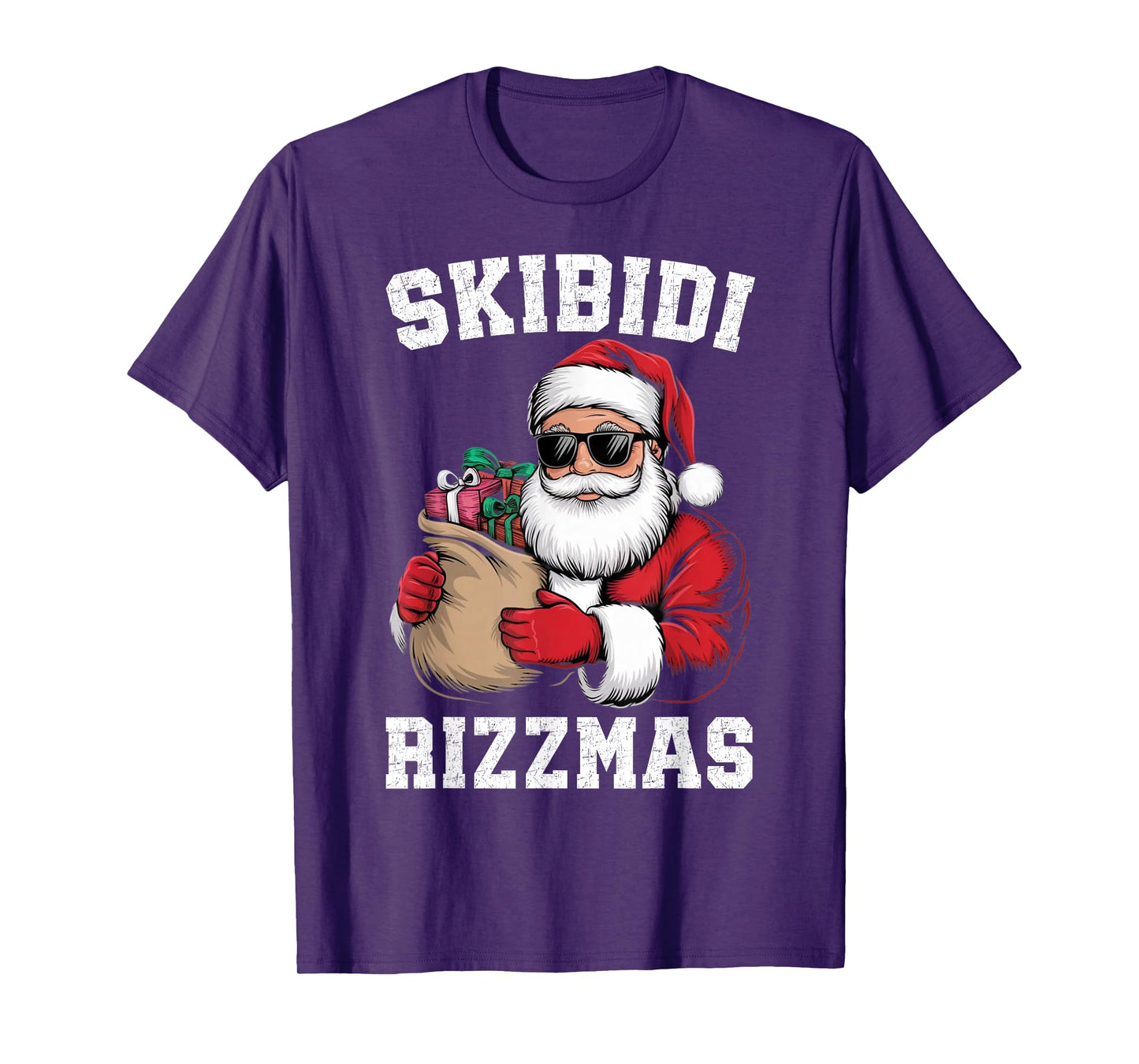 Skibidi Rizzmas Christmas Rizz Santa Claus Funny Xmas T-Shirt