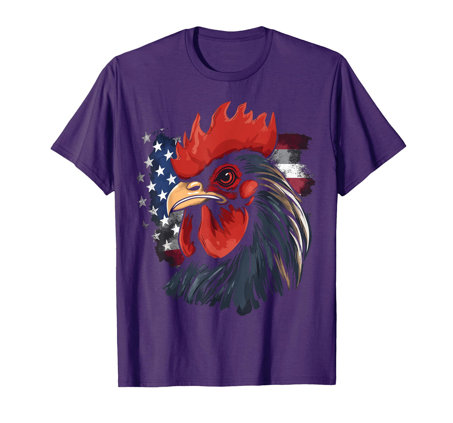 Chicken USA Flag design for Patriotic Farmer T-Shirt