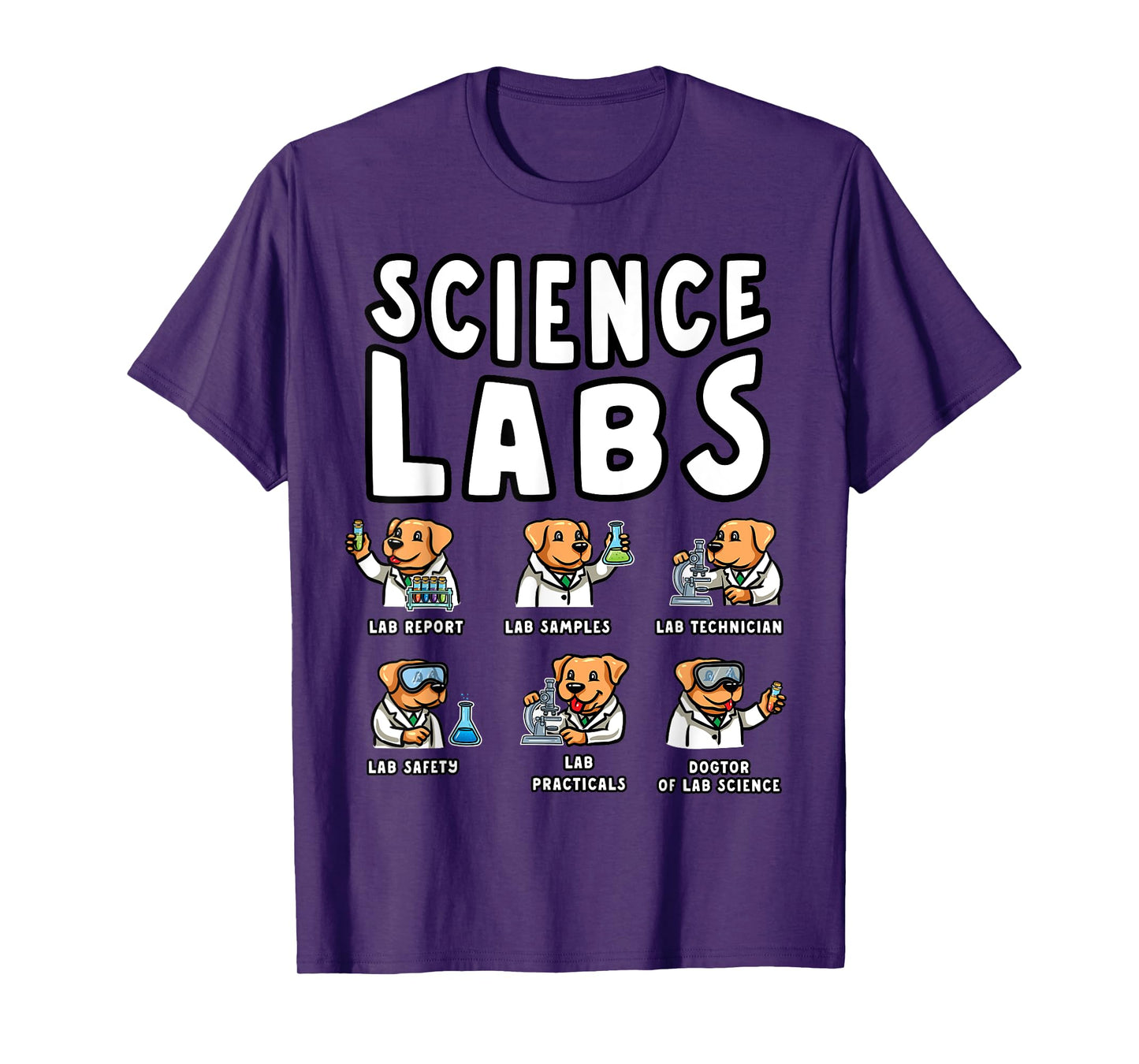 Labrador Retriever Science Labs Funny Dog Lover Teacher T-Shirt