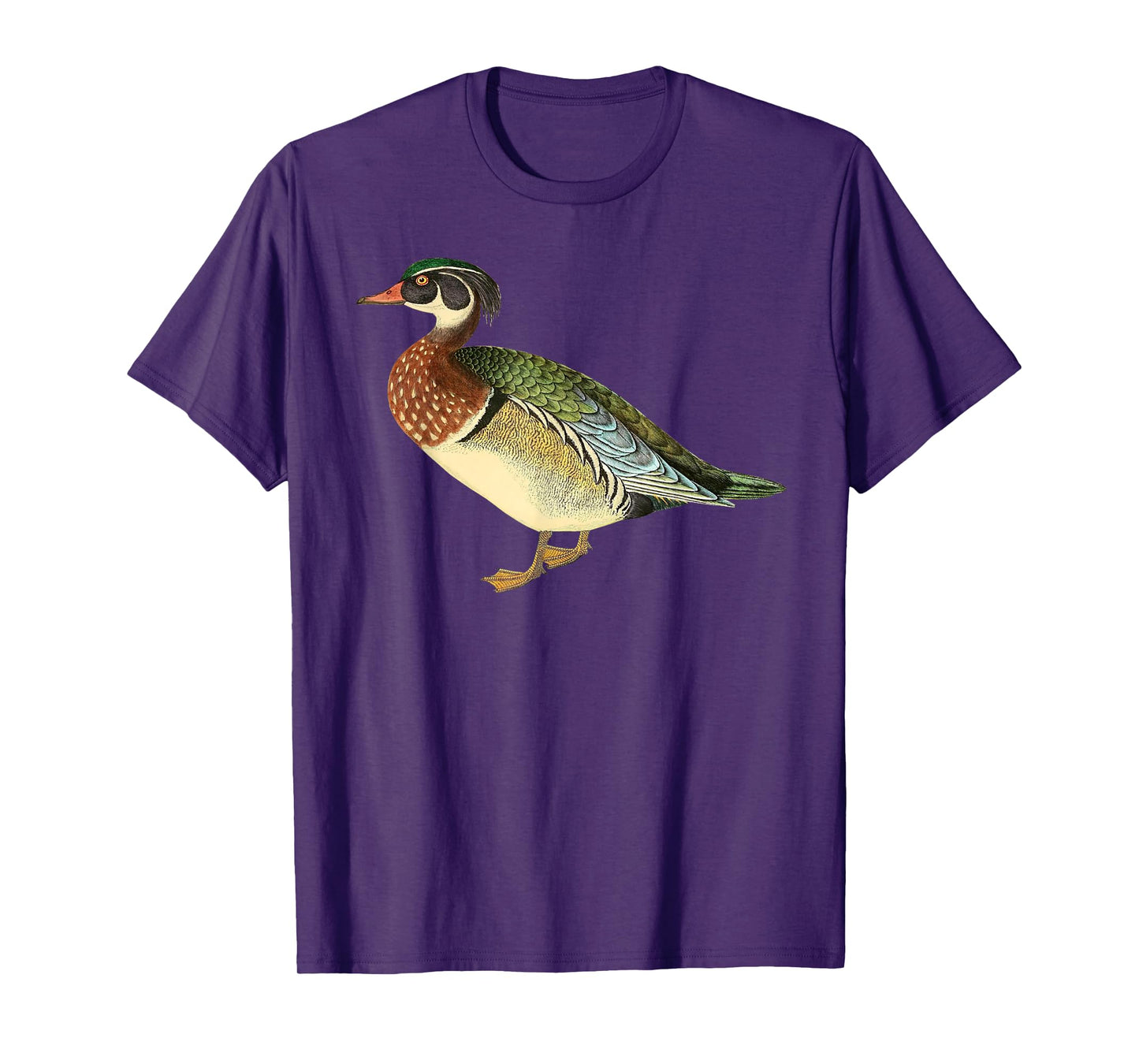 Duck T-shirt Cute Wood Duck Tee Vintage Duck Graphic T-Shirt