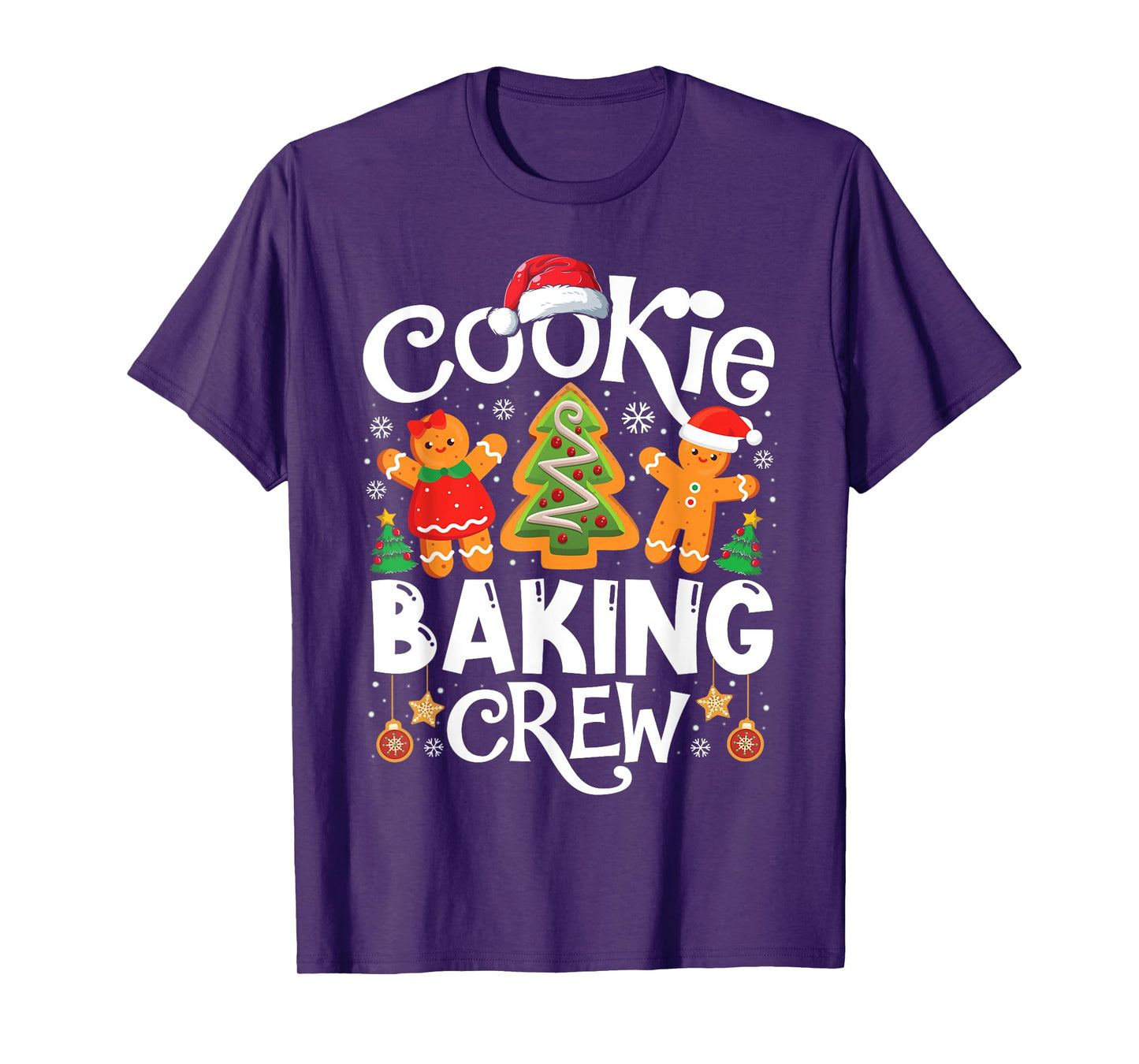 Cookie Baking Crew Cooking Lover Santa Xmas Gingerbread T-Shirt
