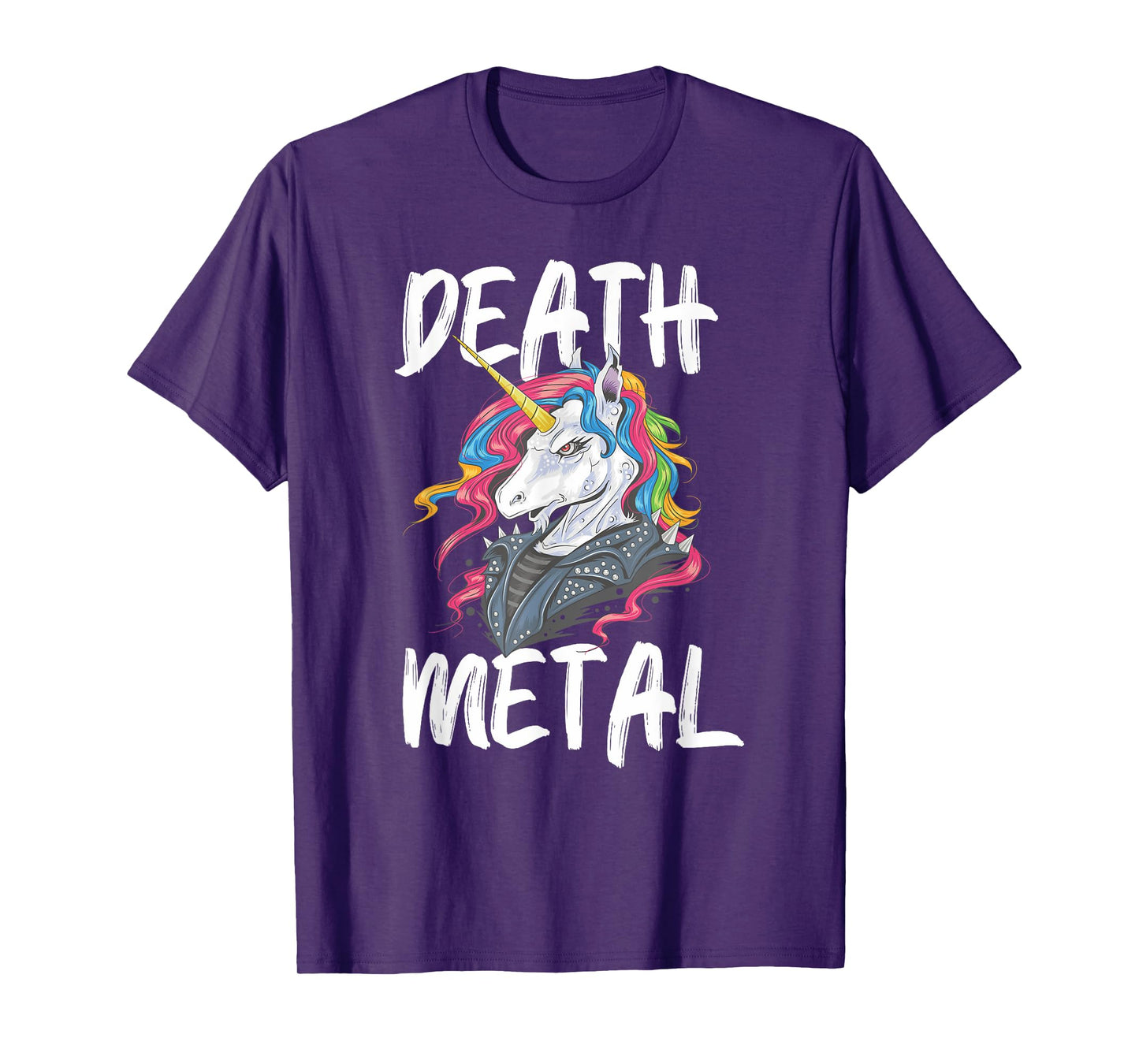 Unicorn Death Metal Rocker Go To Hell Funny Gift T-Shirt