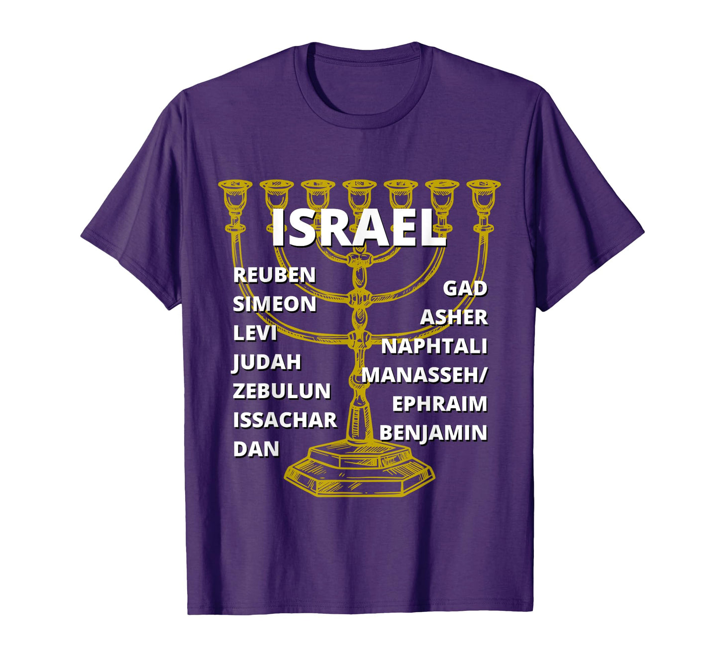 Tribes of Israel Menorah T-Shirt