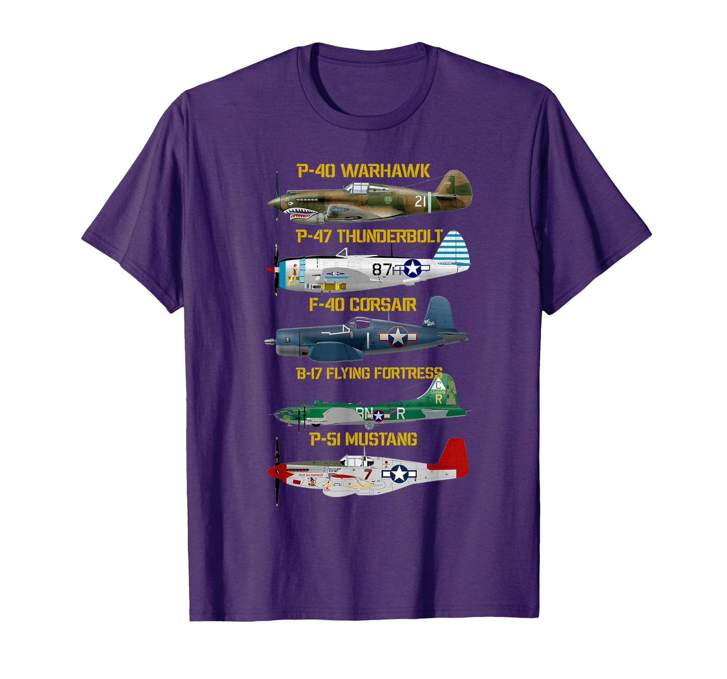 WW2 Planes Warbirds Warplanes T-Shirt