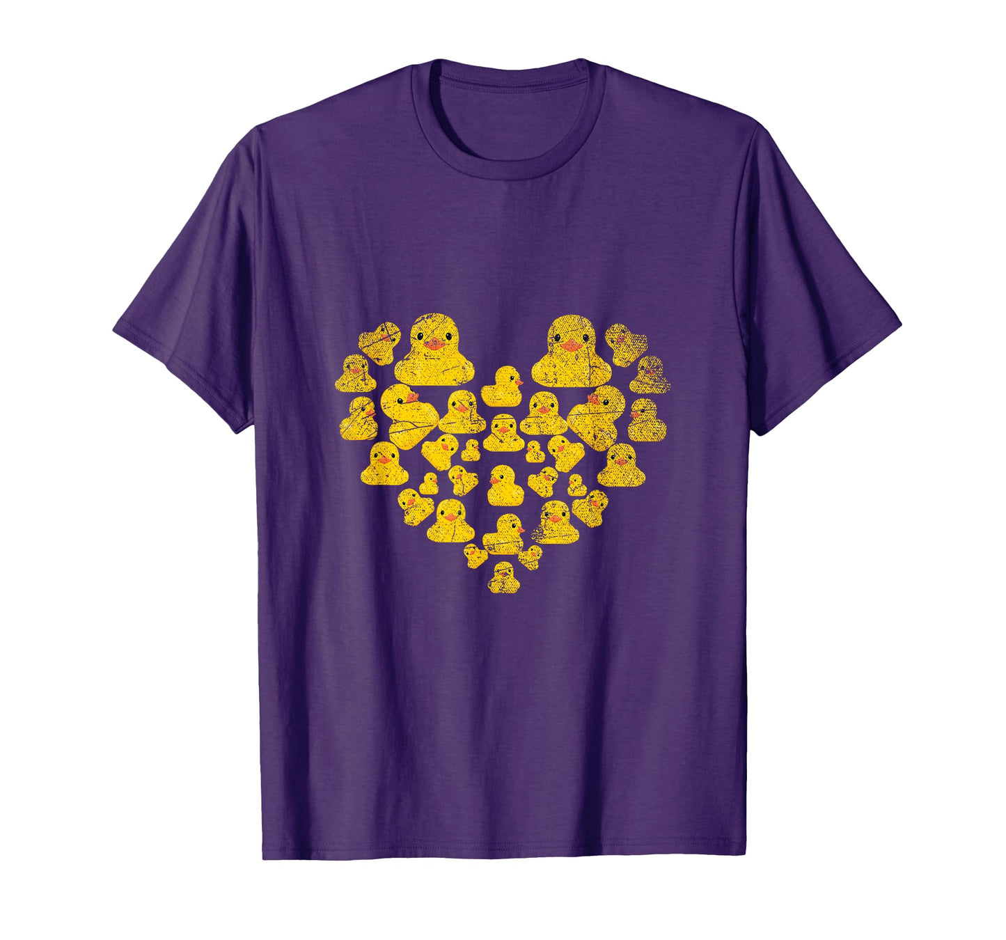 Cute Animal Lover Gift Idea Heart Yellow Duck T-Shirt