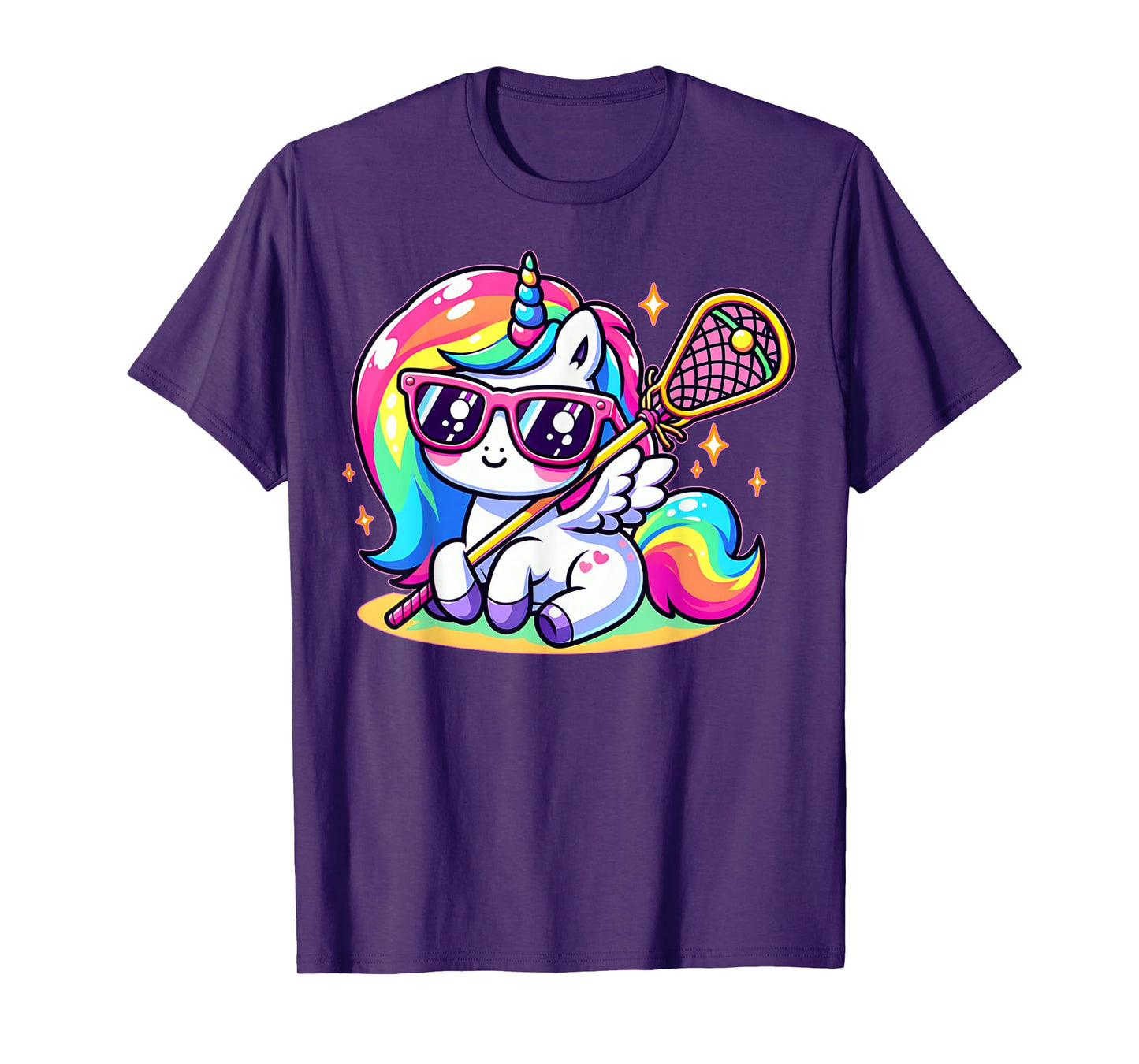 Funny Unicorn Lax Lacrosse Men Boys Girls Youth Teens Sports T-Shirt