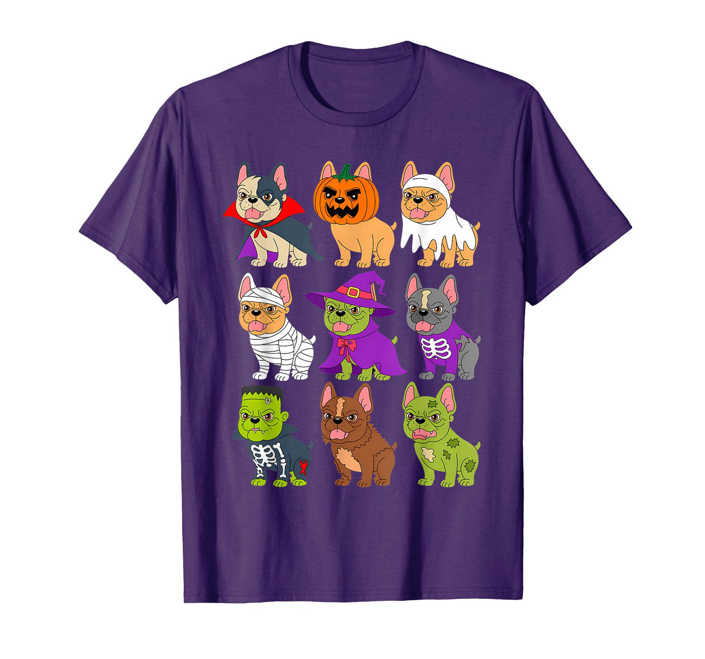 French Bulldog Halloween Costume Dog Lovers Pumpkin T-Shirt