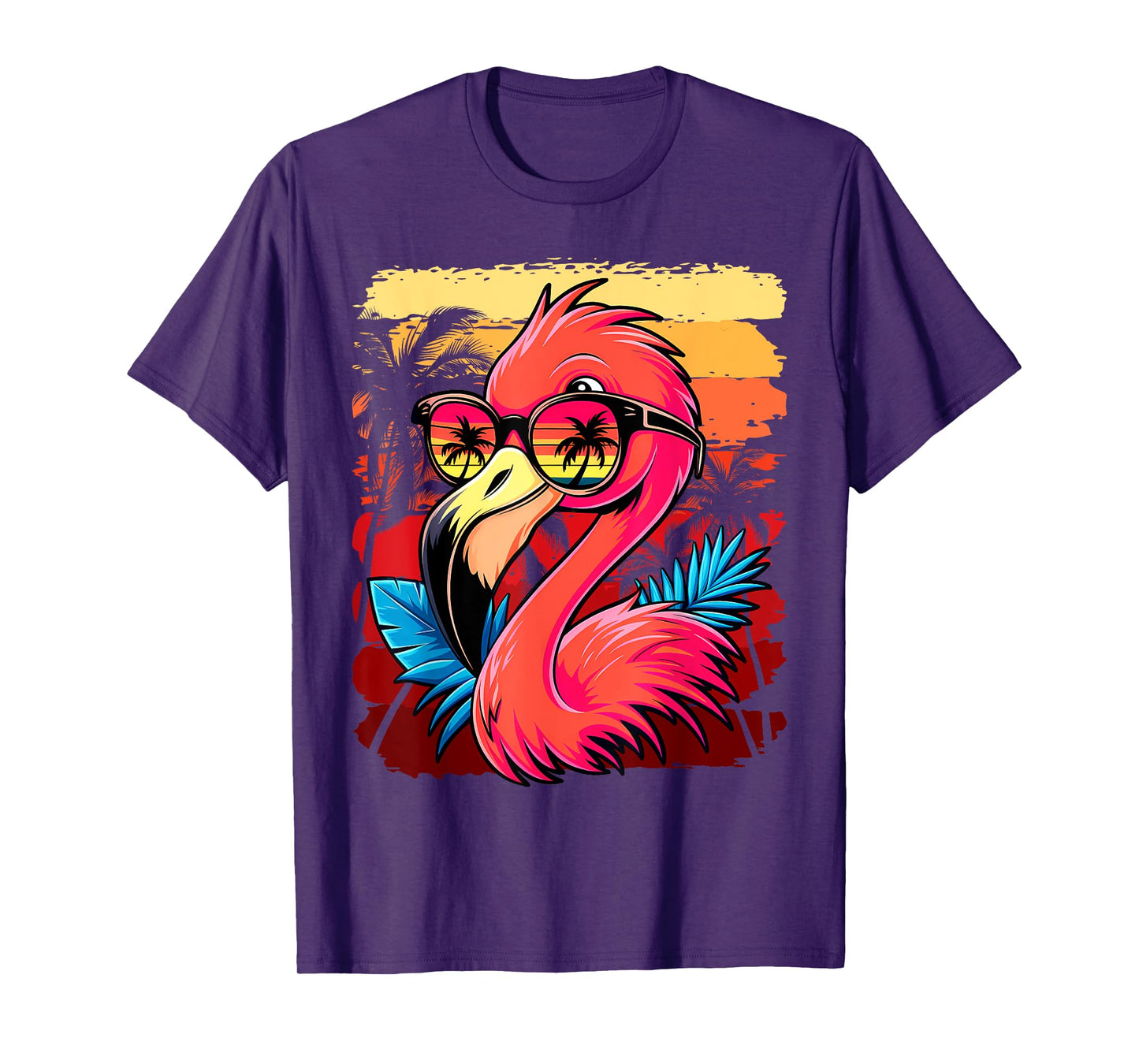 Retro Sunglasses Flamingo Womens Mens Kids Funny Flamingo T-Shirt