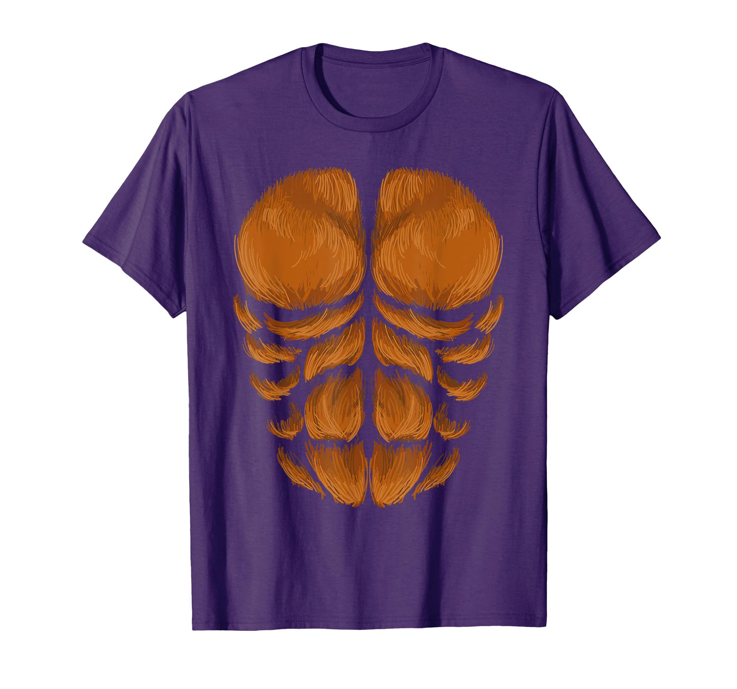 Bigfoot Chest Halloween Costume Hairy Monkey Sasquatch T-Shirt