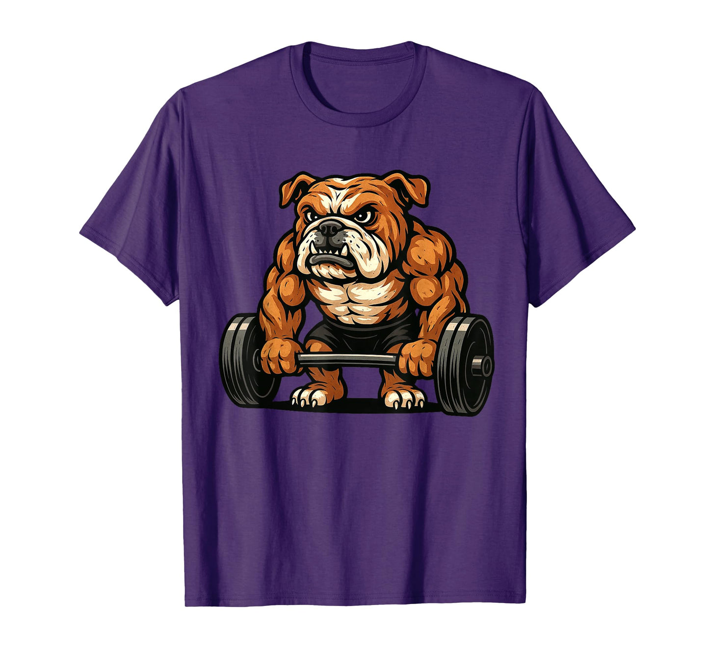 English Bulldog Weightlifting Bodybuilder Workout Gym Dog T-Shirt