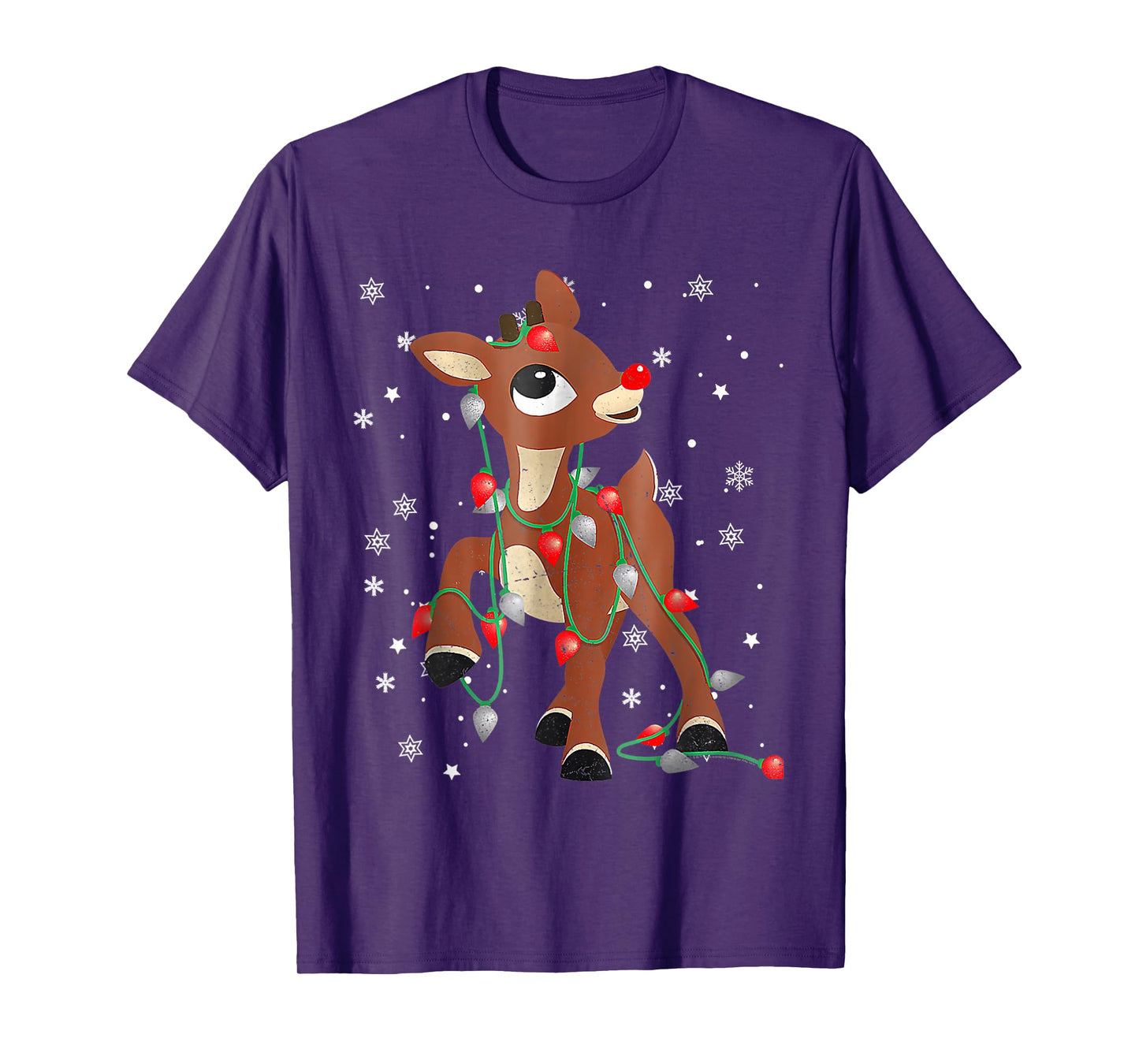 Cute Rudolph The Red Nose Reindeer For Kids And Christmas T-Shirt