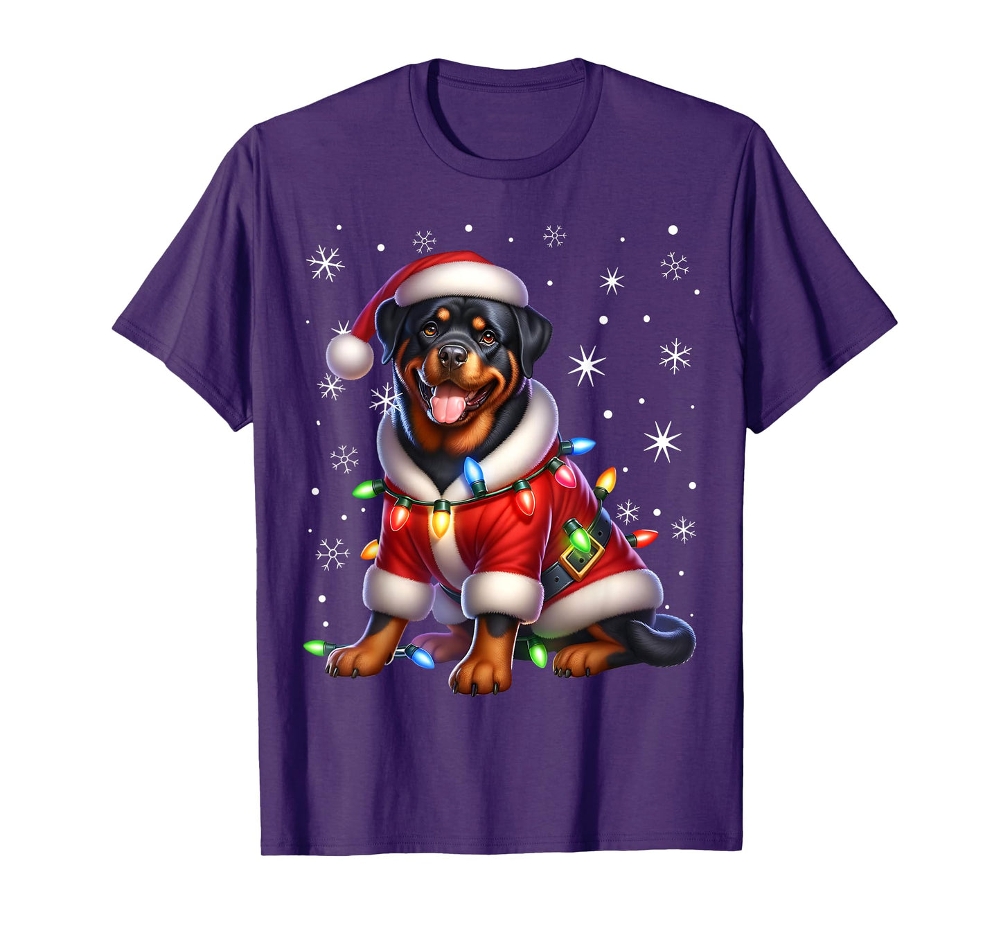Rottweiler Santa Claus Rottweiler Costume Rottweiler Xmas T-Shirt