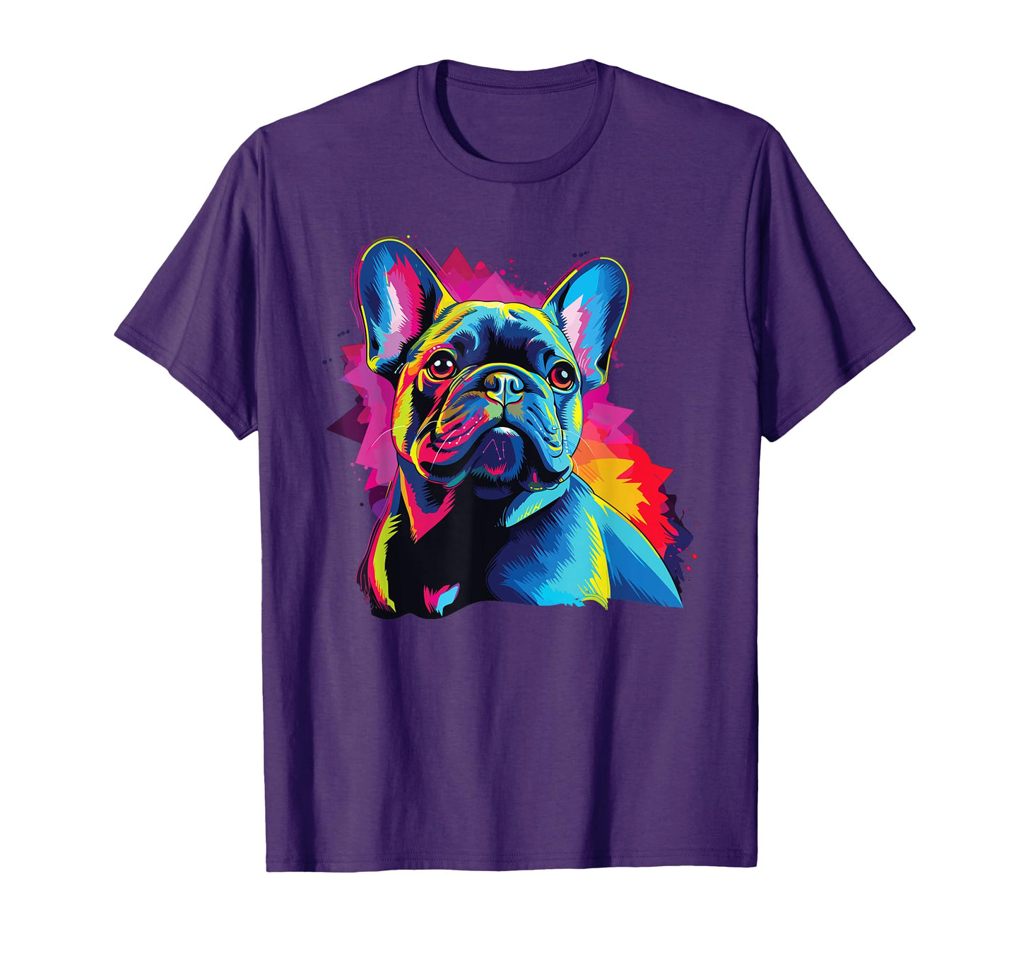 Watercolor Colorful French Bulldog Dogs T-Shirt