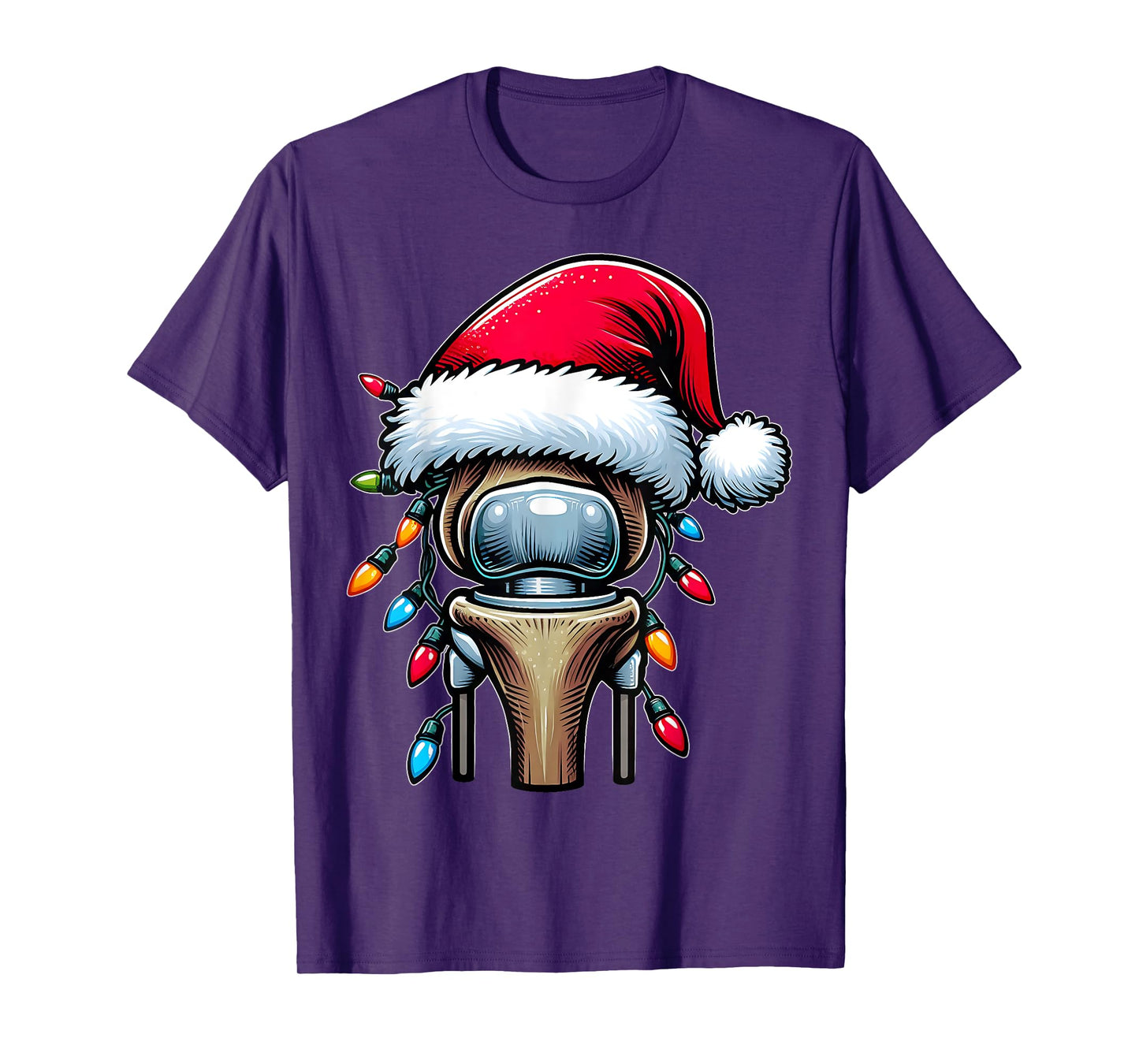 Knee Replacement Bionic Surgery Christmas Hat Xmas T-Shirt