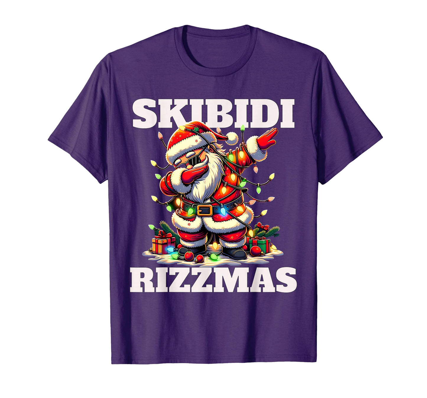Rizz Christmas Santa Funny Xmas Gen Alpha Skibidi Rizzmas T-Shirt