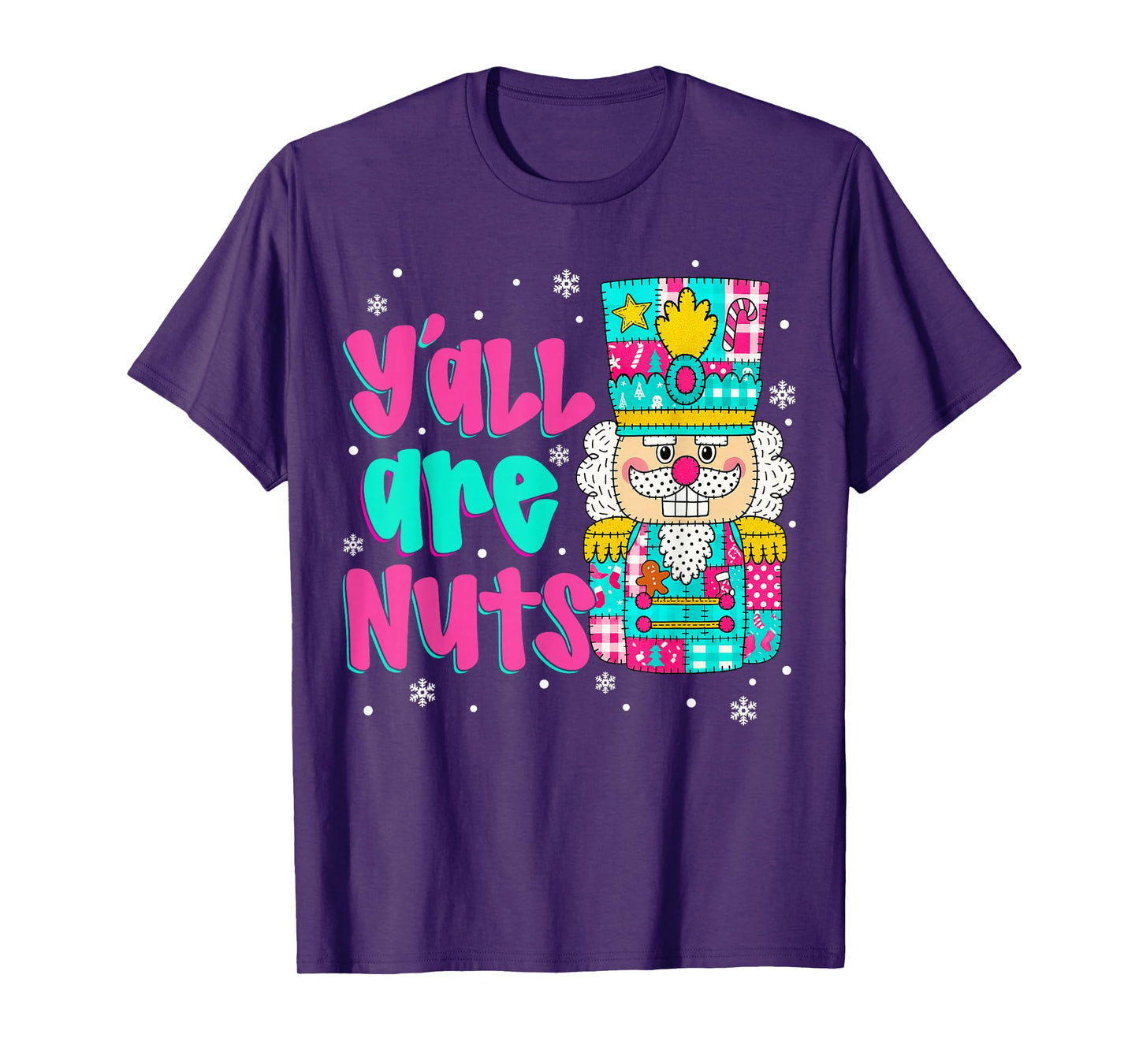 Y'all are Nuts Nutcracker Pink Christmas Matching Family T-Shirt