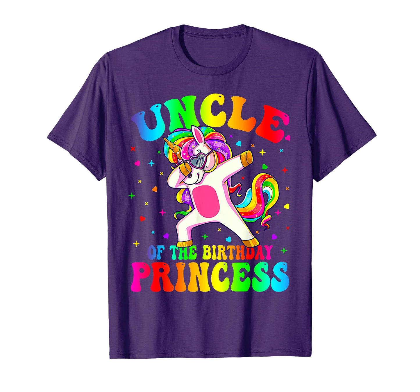Uncle of the Birthday Princess Girl Dabbing Unicorn Mom T-Shirt