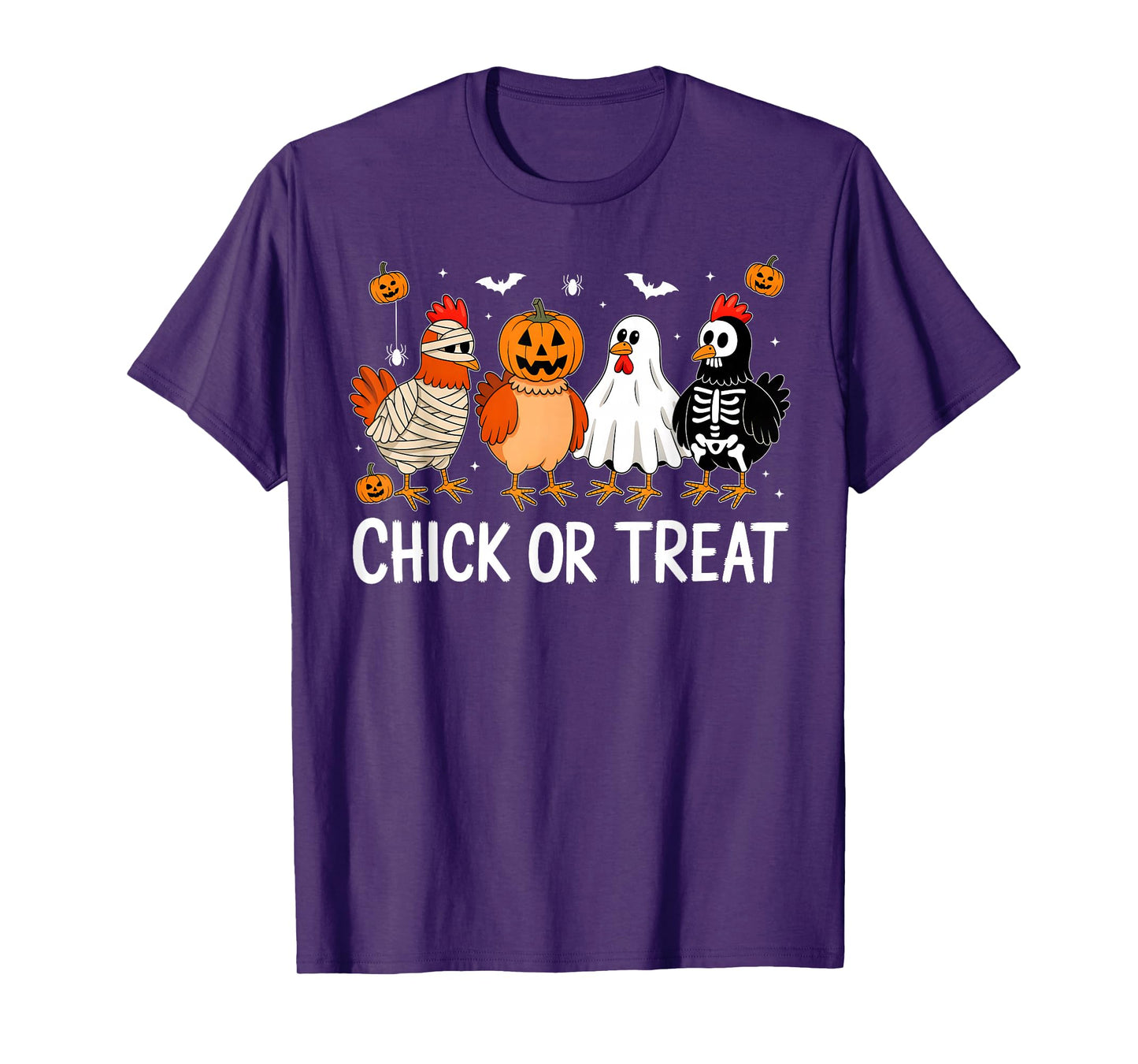 Funny Chicken Halloween Pumpkin Chick Or Treat Chicken Lover T-Shirt