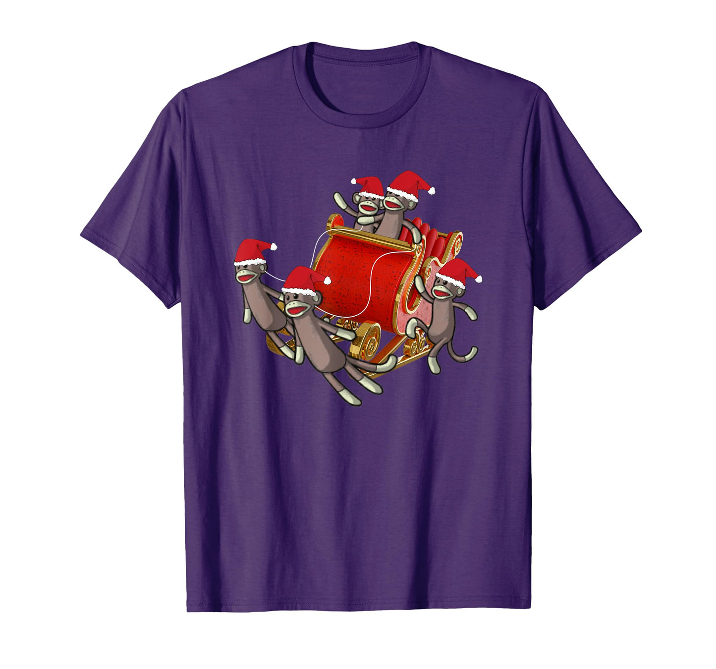 Sock Monkeys Take Over Christmas Funny Sock Monkey T-Shirt