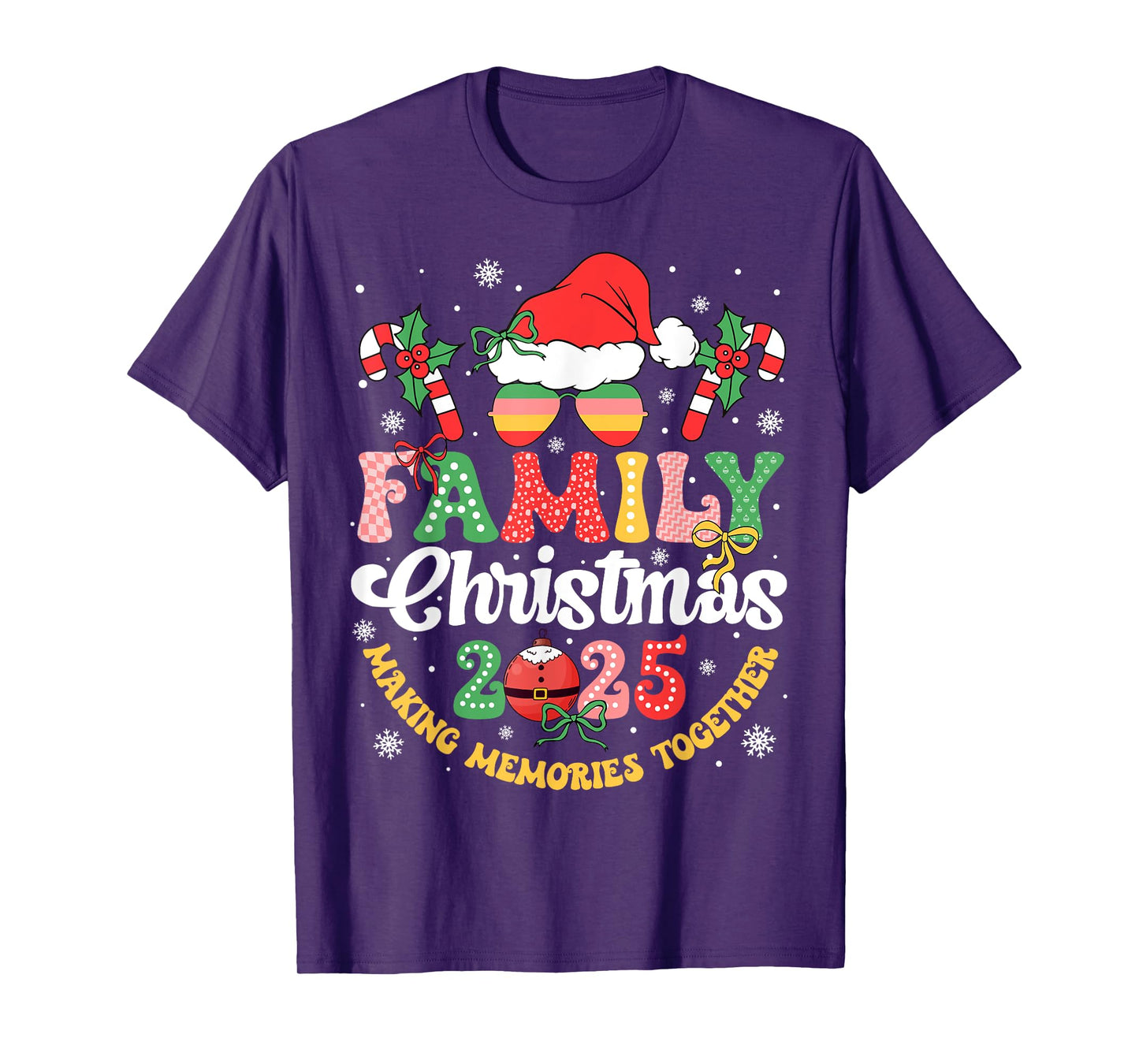 Family Christmas 2025 Matching Group Outfit Xmas Squad Santa T-Shirt
