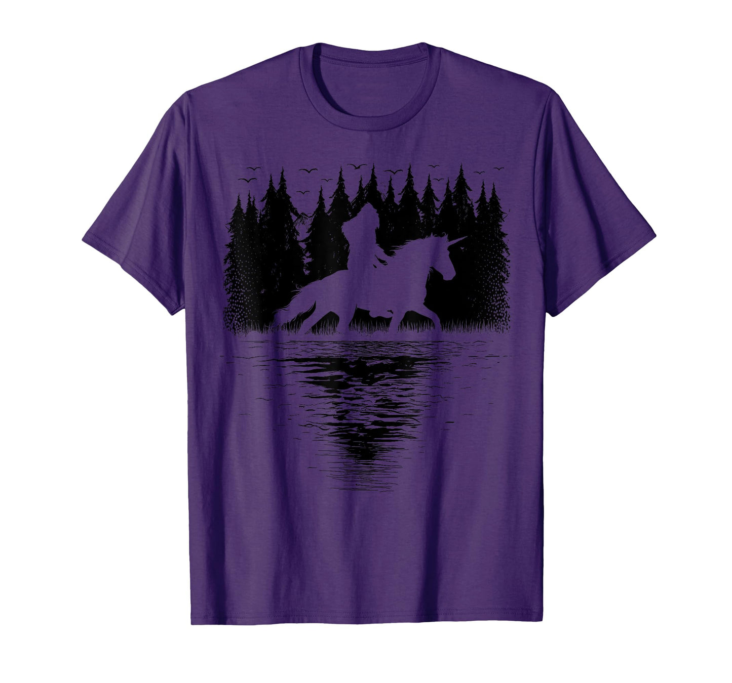 Funny Bigfoot Riding Unicorn! For men Women Kids! Sasquatch T-Shirt