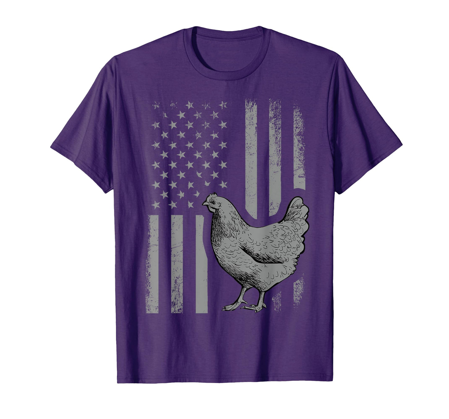American Flag Chicken Lover Gift Patriotic Flag Gift Men T-Shirt
