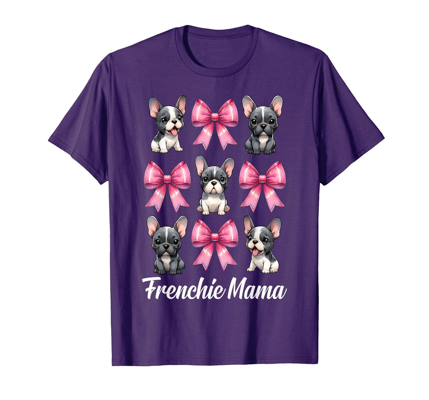 Frenchie Mama French Bulldog Mom Dog Mother's Day Coquette T-Shirt