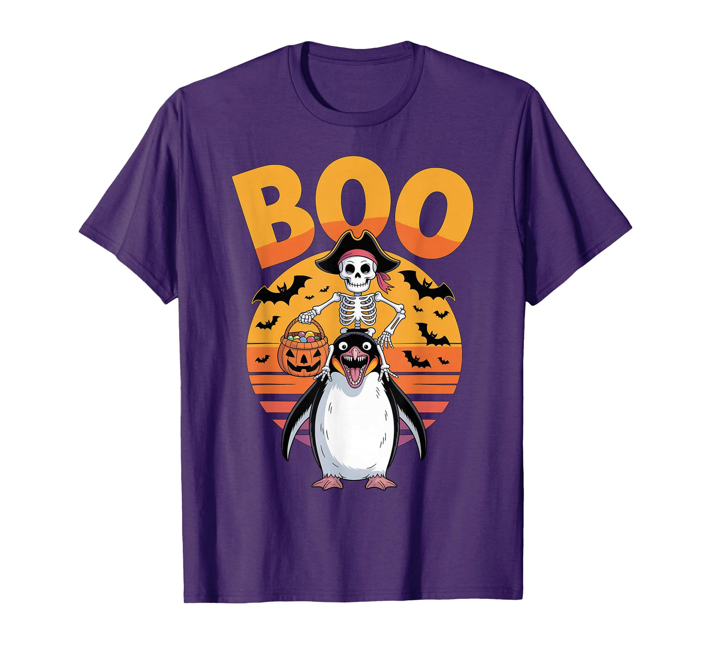 Spooky Penguin Costume on Boo Penguin Halloween T-Shirt
