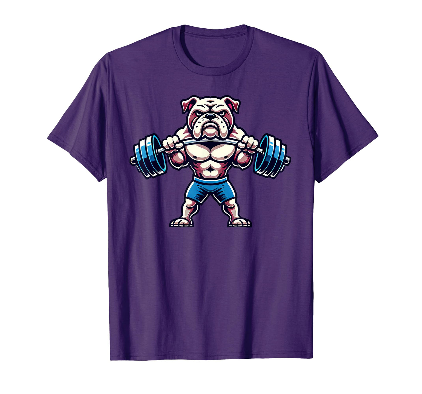 English Bulldog Dog Powerlifting Weightlifting Gym Workout T-Shirt