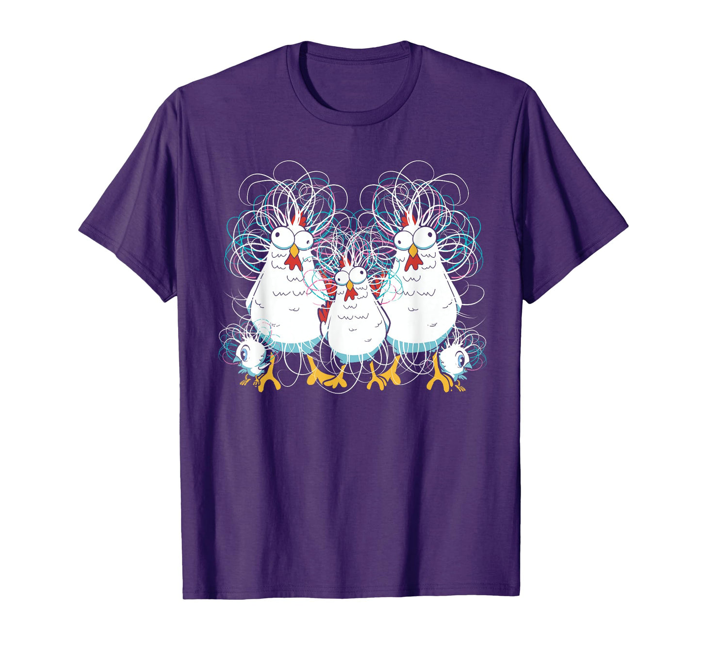 Funny Chicken Art Crazy Chicken Family Chicken Lover Farmer T-Shirt