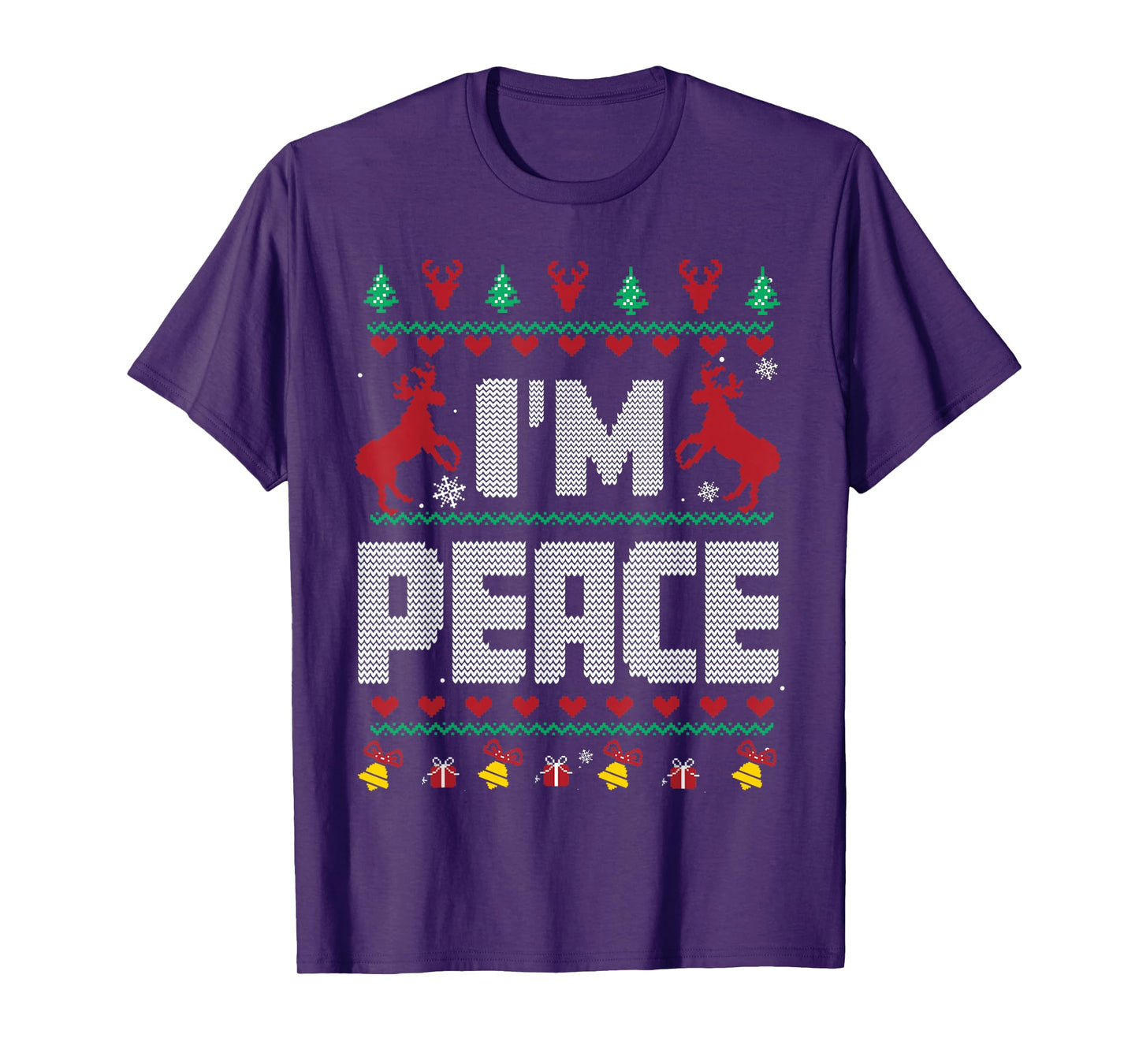 I Come In Peace - I'm Peace Xmas Matching Couples Christmas T-Shirt